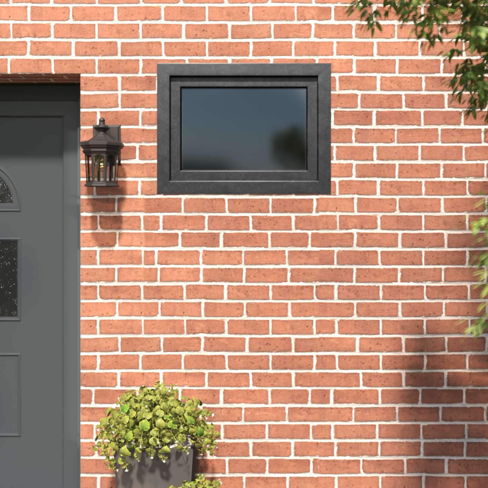 Prozor za podrum RISOR 80 x 70 cm PVC i staklo Antracit