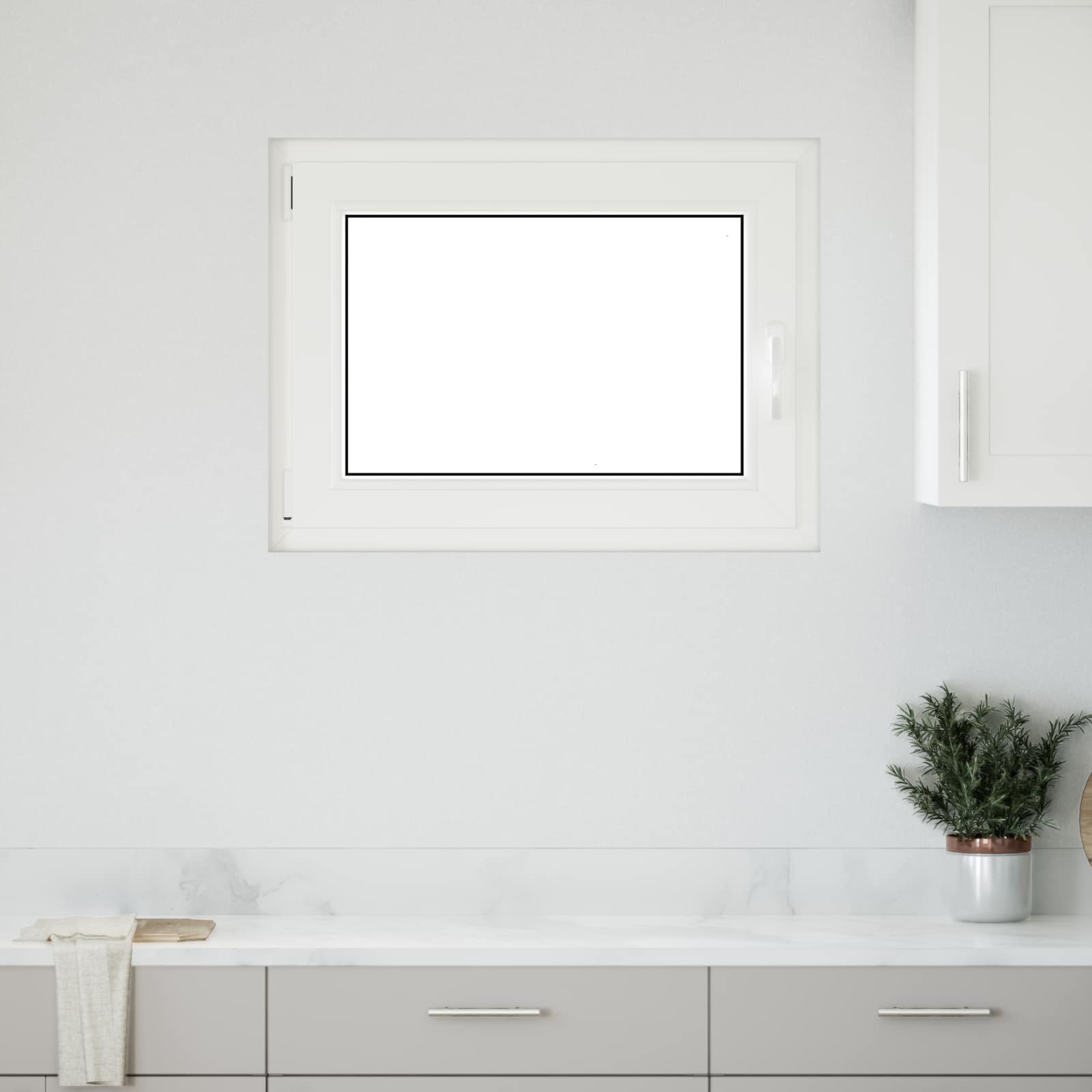 Prozor za podrum RISOR 80 x 70 cm PVC i staklo Antracit