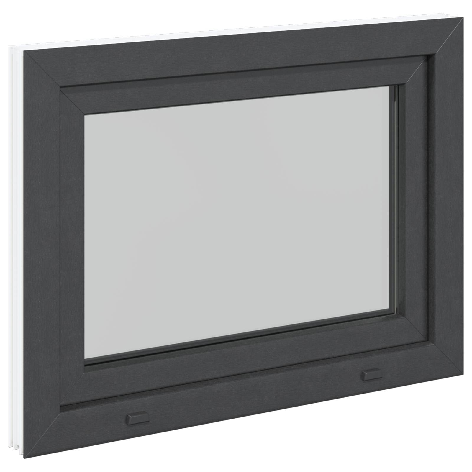 Prozor za podrum RISOR 80 x 70 cm PVC i staklo Antracit