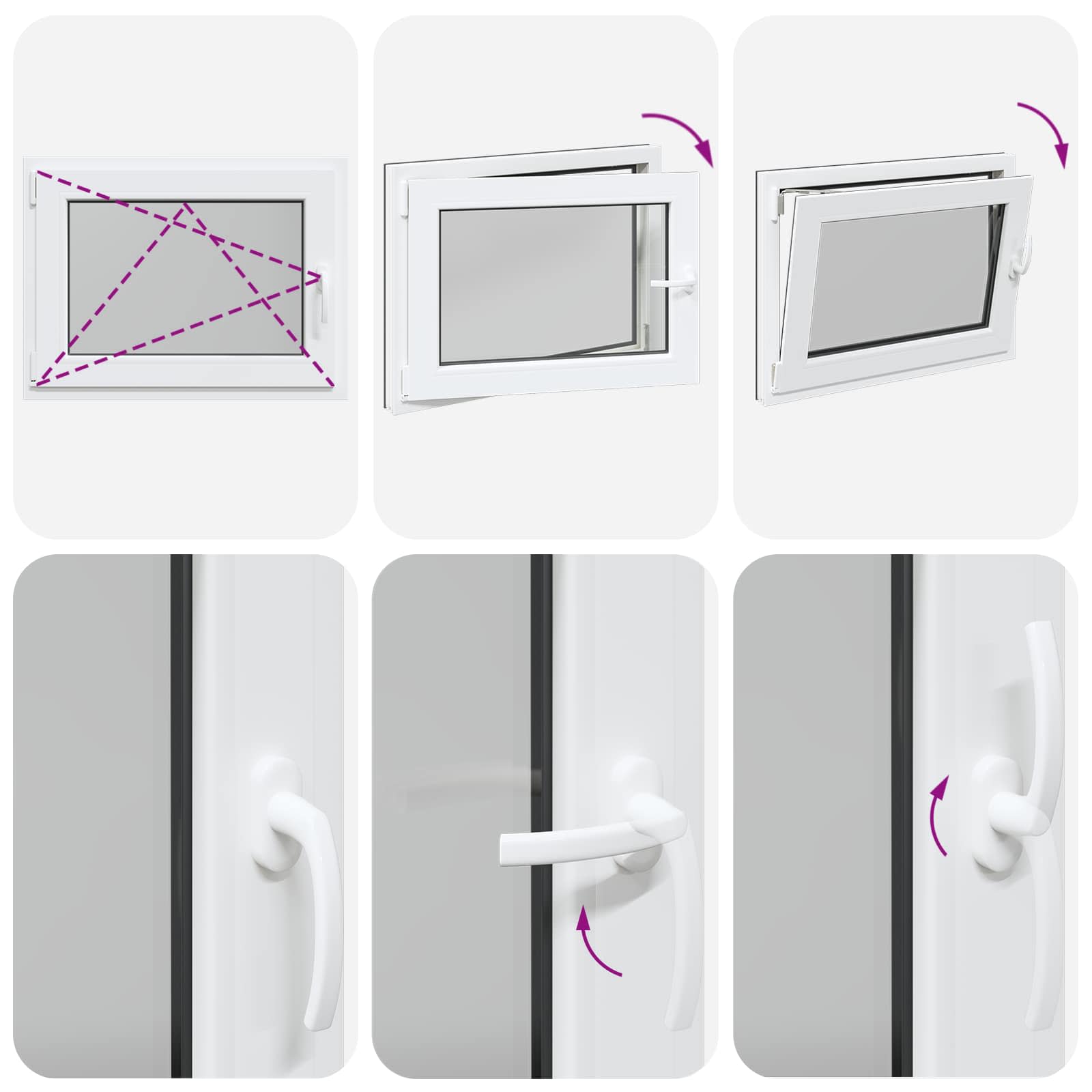 Prozor za podrum RISOR 80 x 70 cm PVC i staklo Antracit