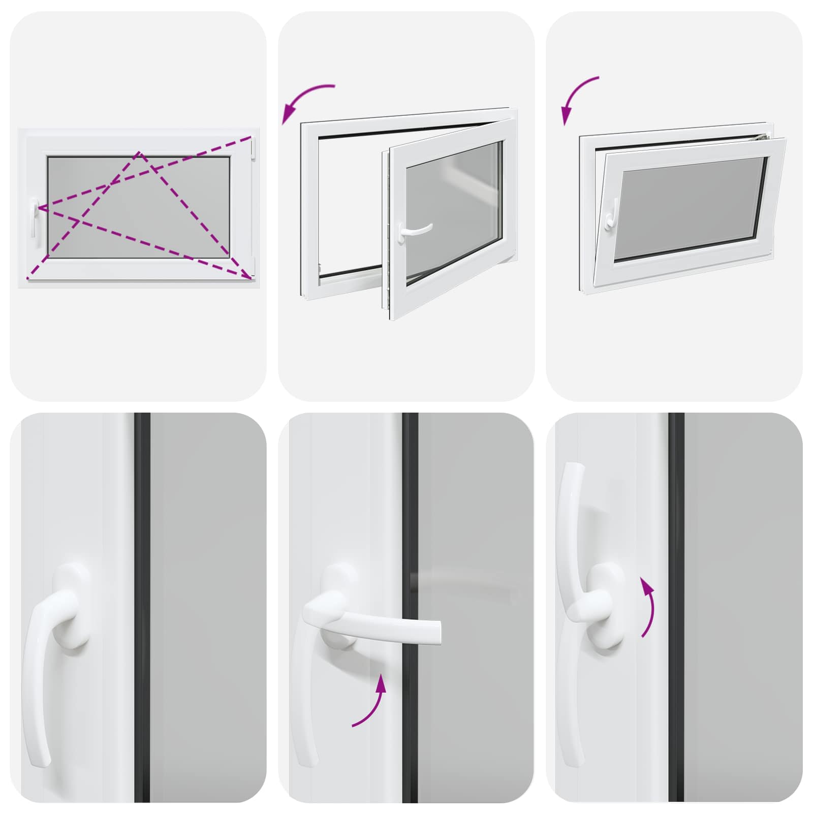 Prozor za podrum RISOR 80 x 70 cm PVC i staklo Antracit