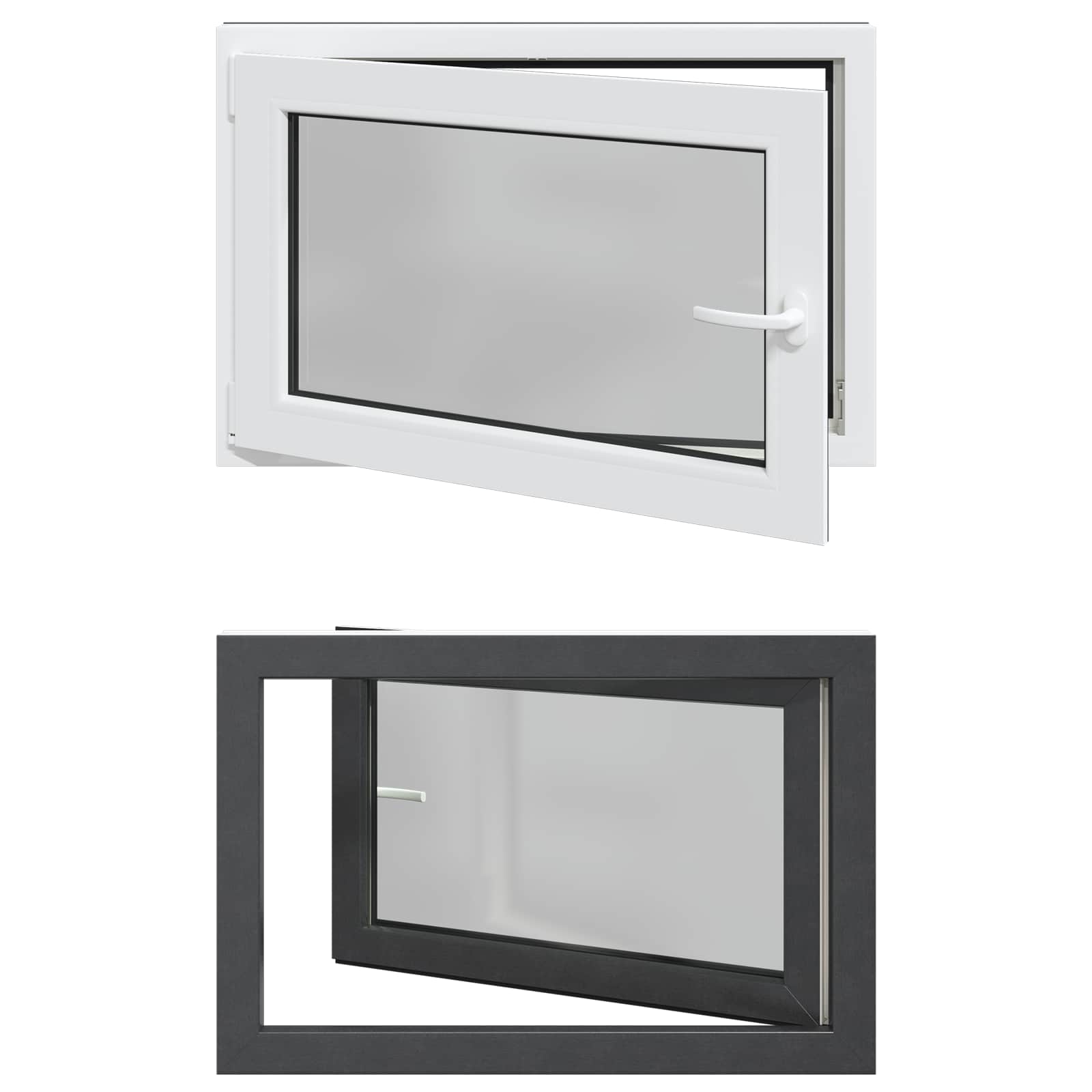 Prozor za podrum RISOR 90 x 50 cm PVC i staklo Antracit