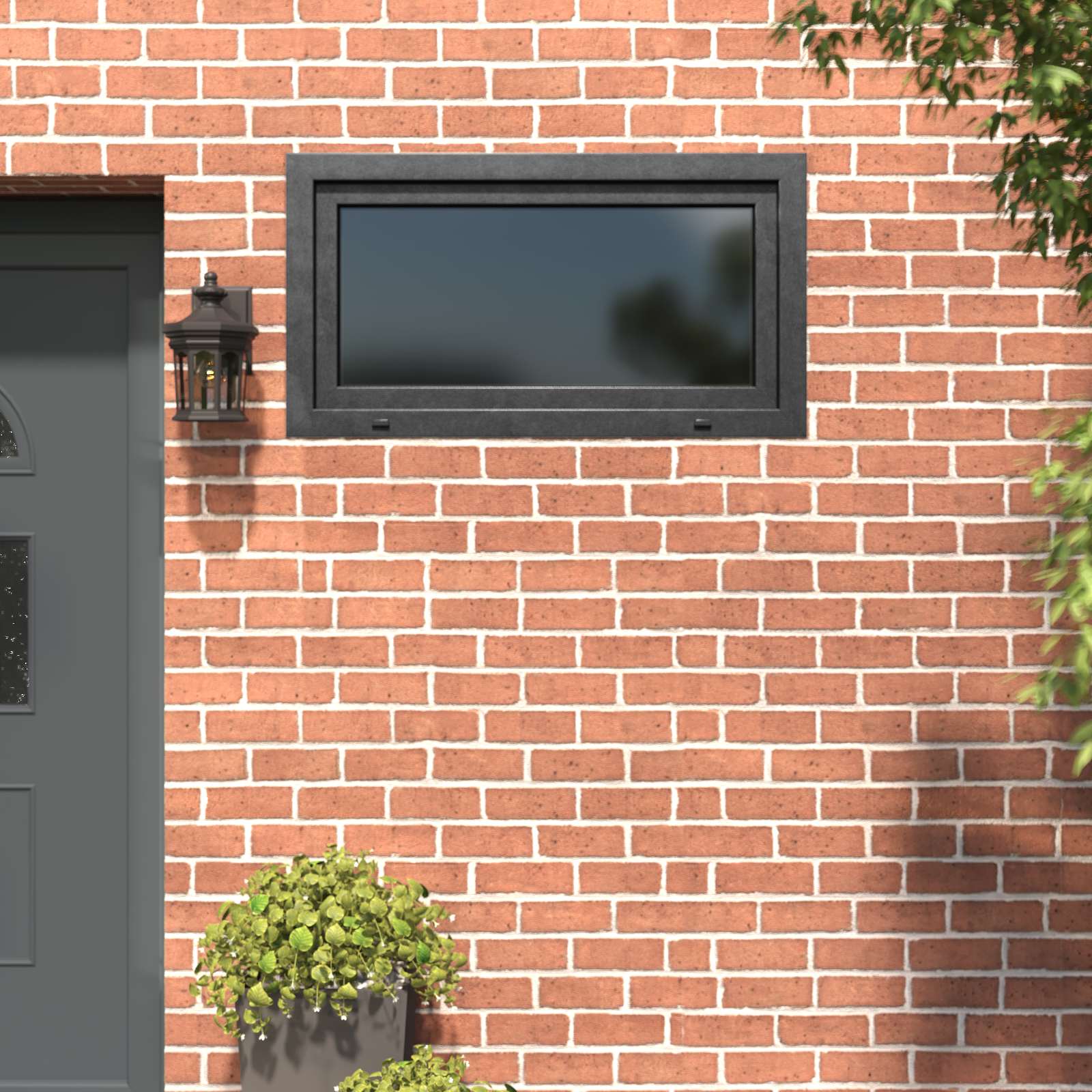 Prozor za podrum RISOR 110 x 50 cm PVC i staklo Antracit