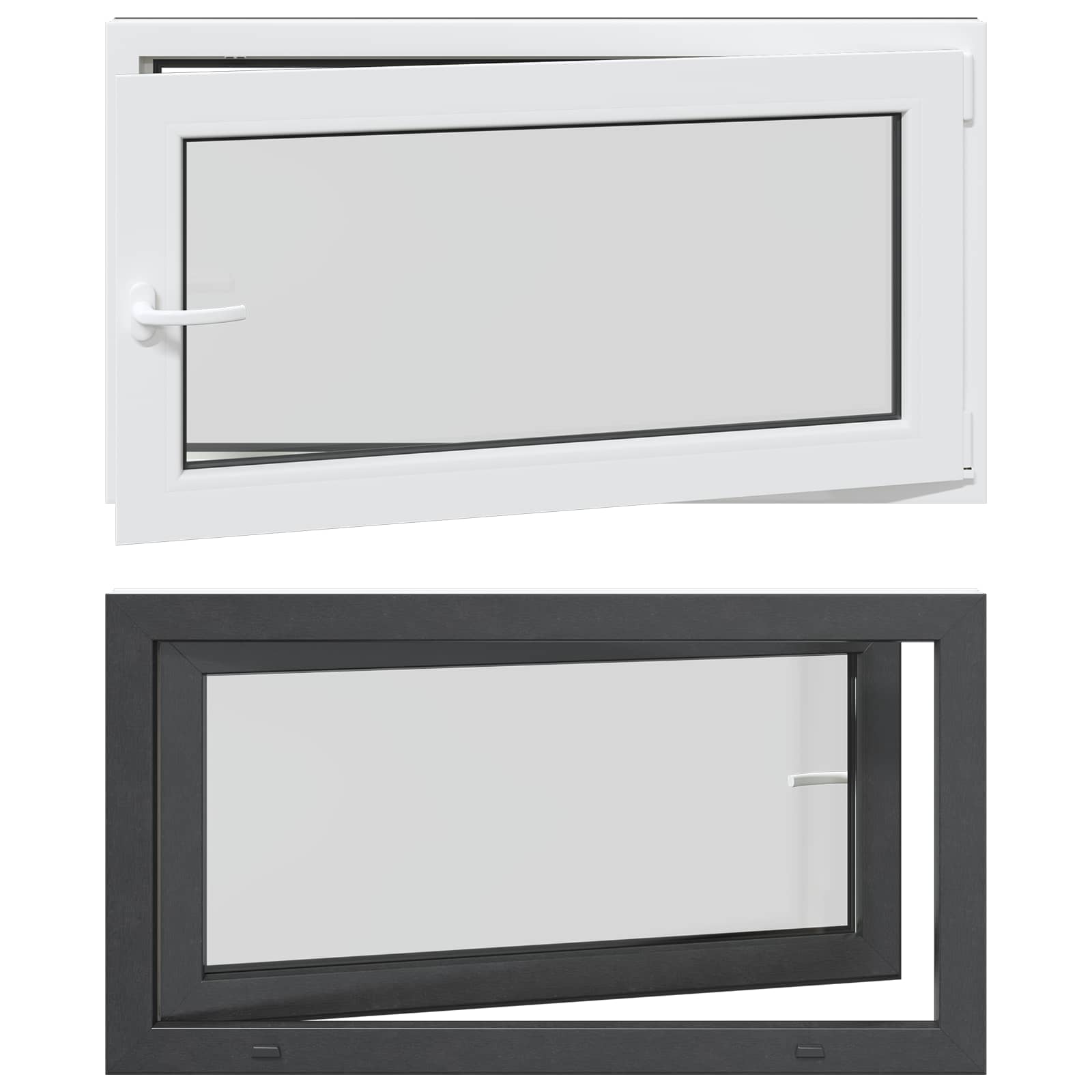Prozor za podrum RISOR 110 x 60 cm PVC i staklo Antracit