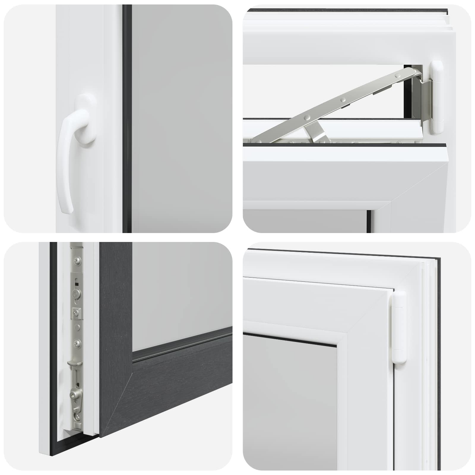 Prozor za podrum RISOR 120 x 60 cm PVC i staklo Antracit
