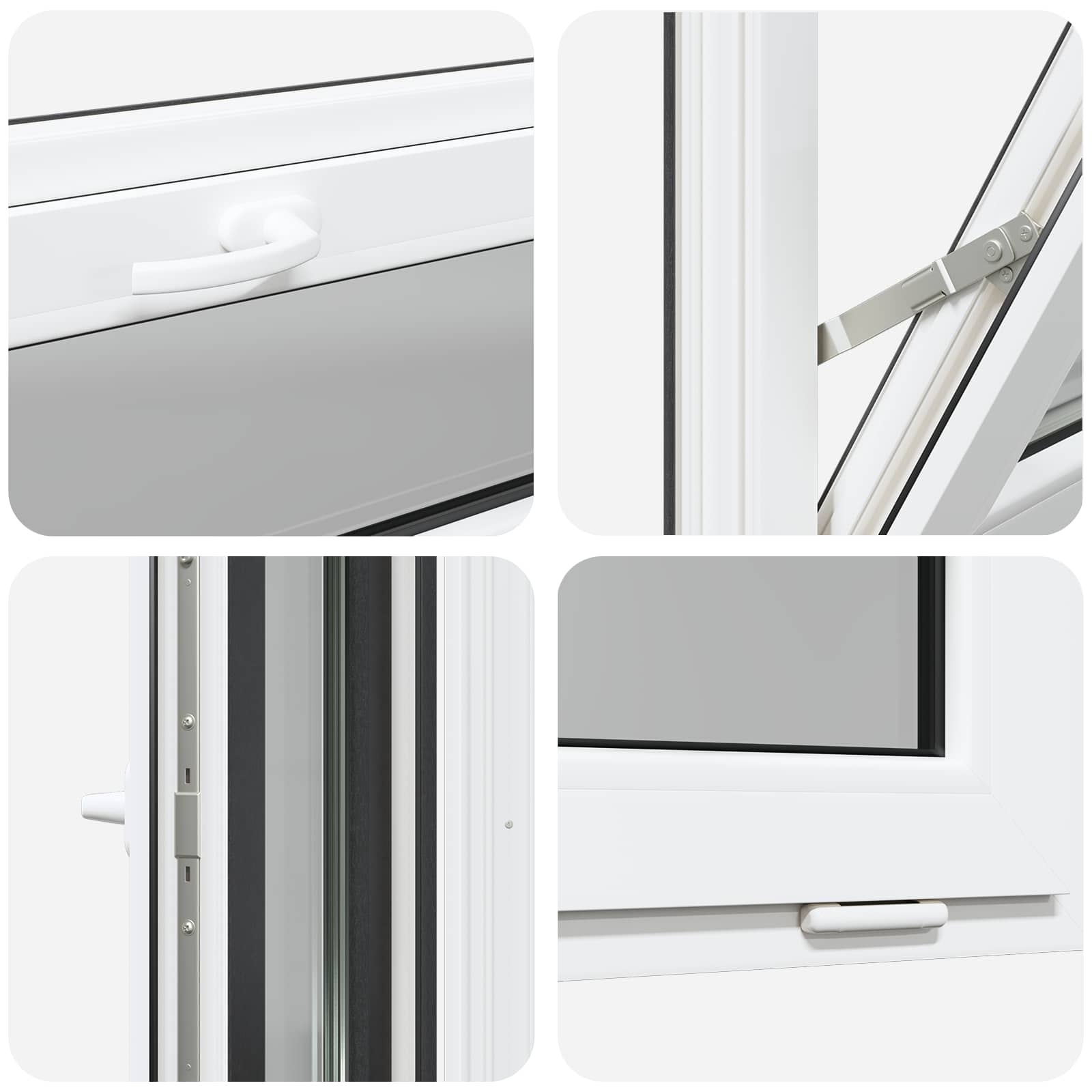 Prozor za podrum RISOR 100 x 40 cm PVC i staklo Antracit