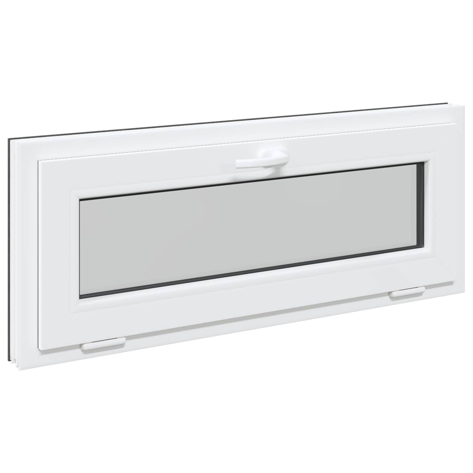 Prozor za podrum RISOR 110 x 40 cm PVC i staklo Antracit
