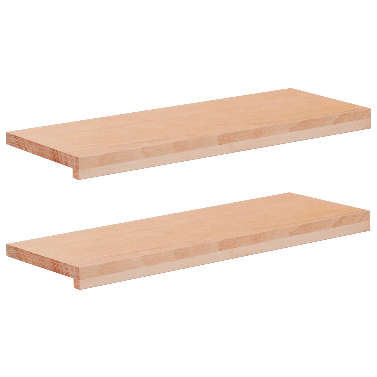 Step treads 2 kom. 80 x 25 x 2 cm Prirodna Čvrsto drvo bukve