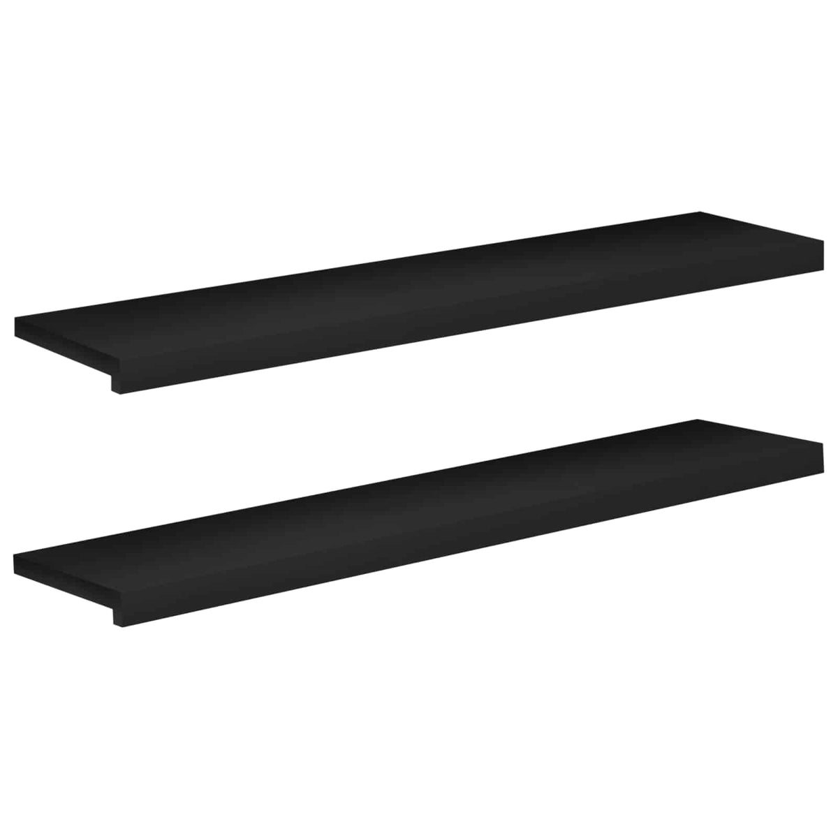 Step treads 2 kom. 110 x 25 x 2 cm Crna Čvrsto drvo bukve