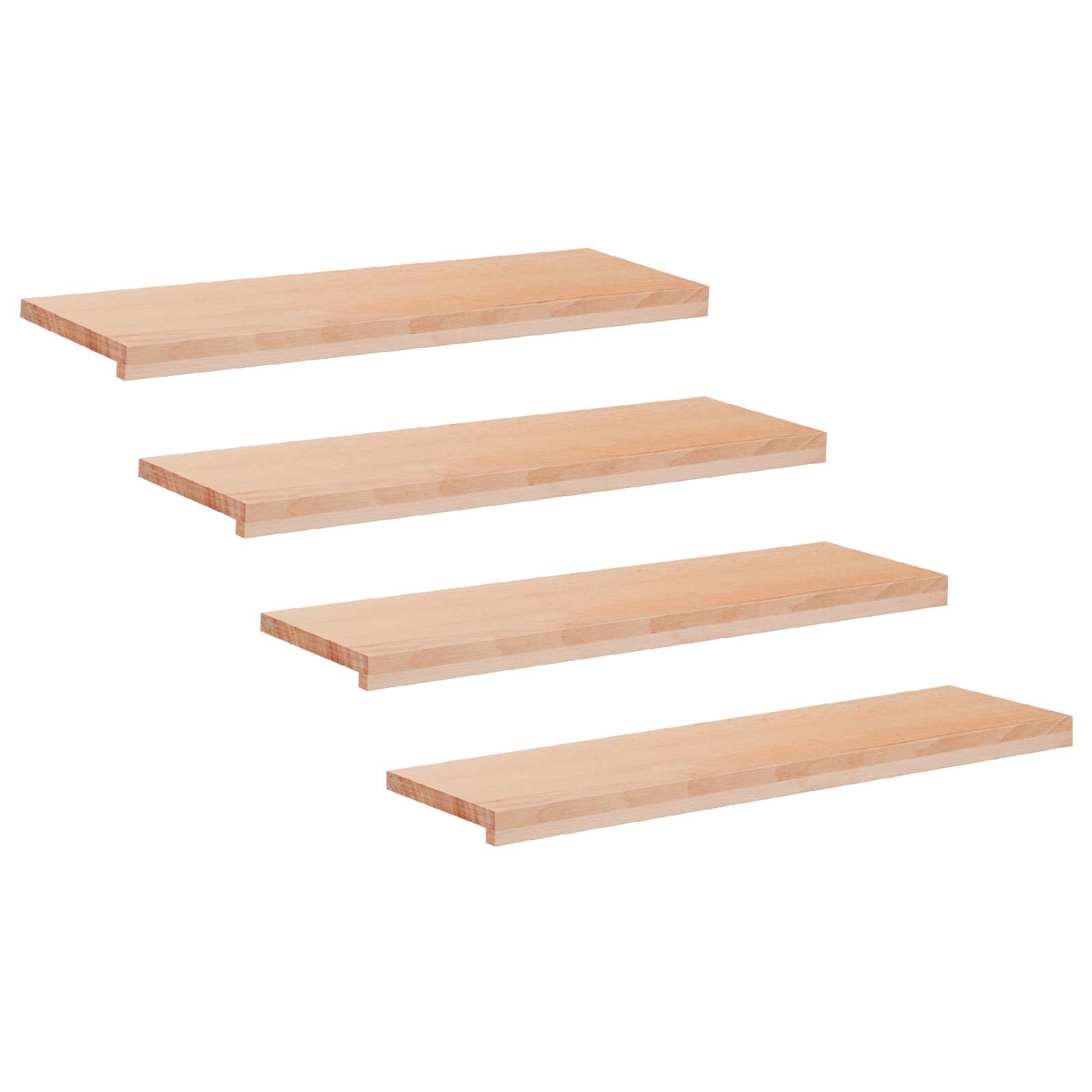 Step treads 4 kom. 90 x 30 x 2 cm Prirodna Čvrsto drvo bukve