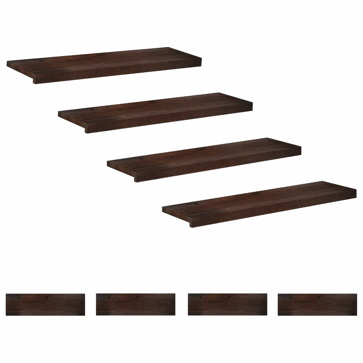 Step treads 8 kom. 100 x 25 x 2 cm Tamno smeđa