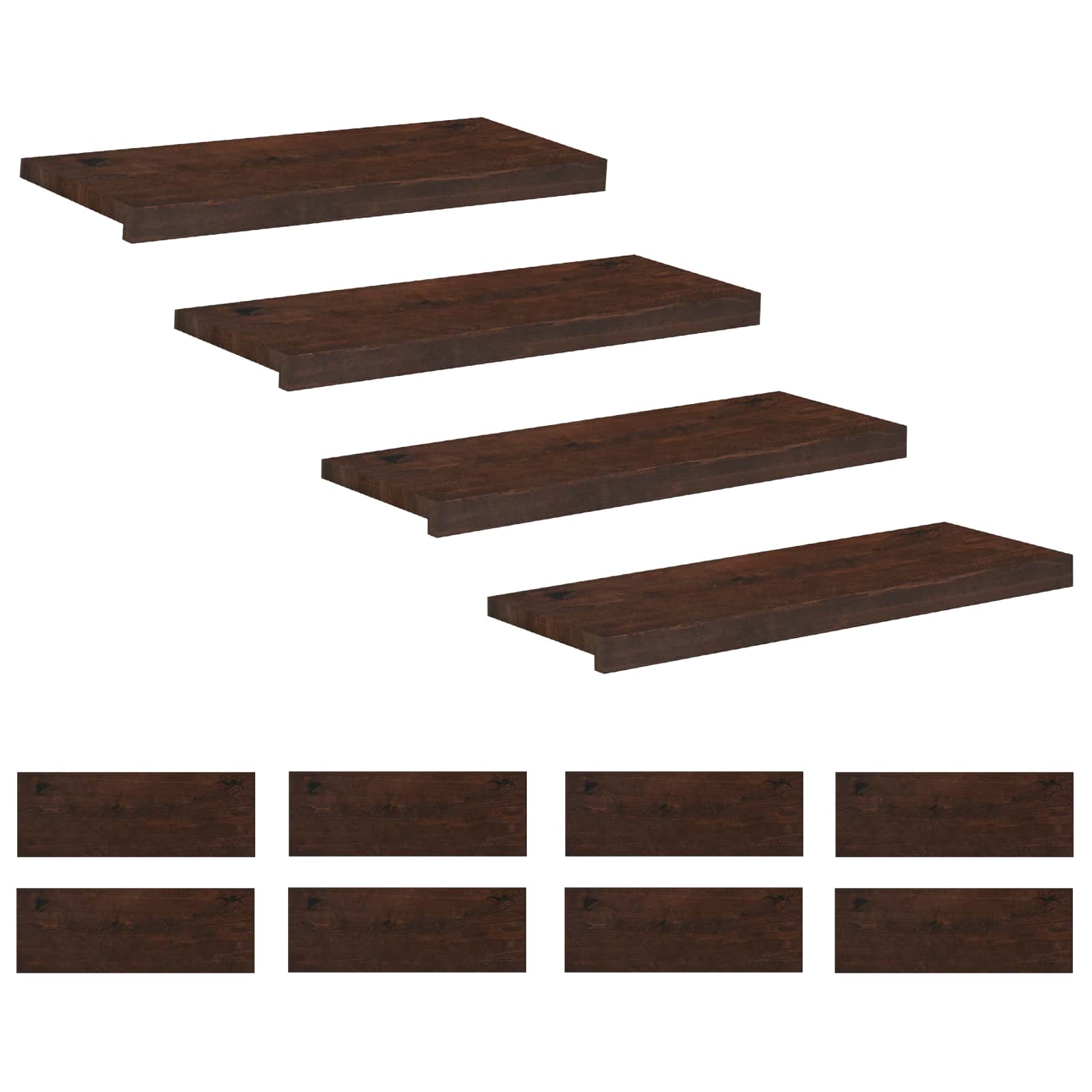 Step treads 12 kom. 70 x 30 x 2 cm Tamno smeđa
