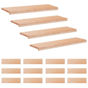 Step treads 16 kom. 100 x 25 x 2 cm Prirodna Čvrsto drvo bukve