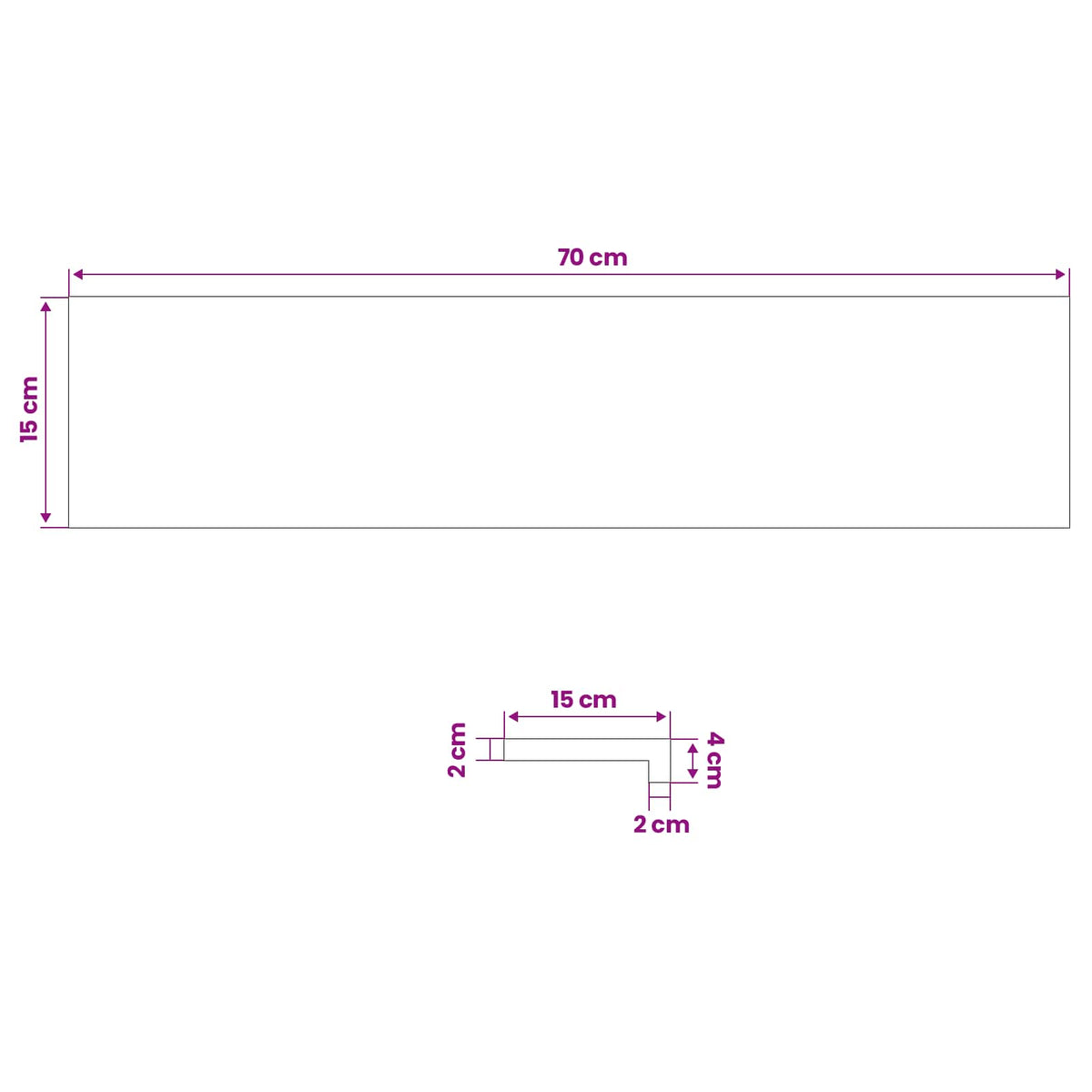 Prozorske klupice 2 kom. Smeđa 70 x 15 x 2 cm Čvrsto drvo bukve