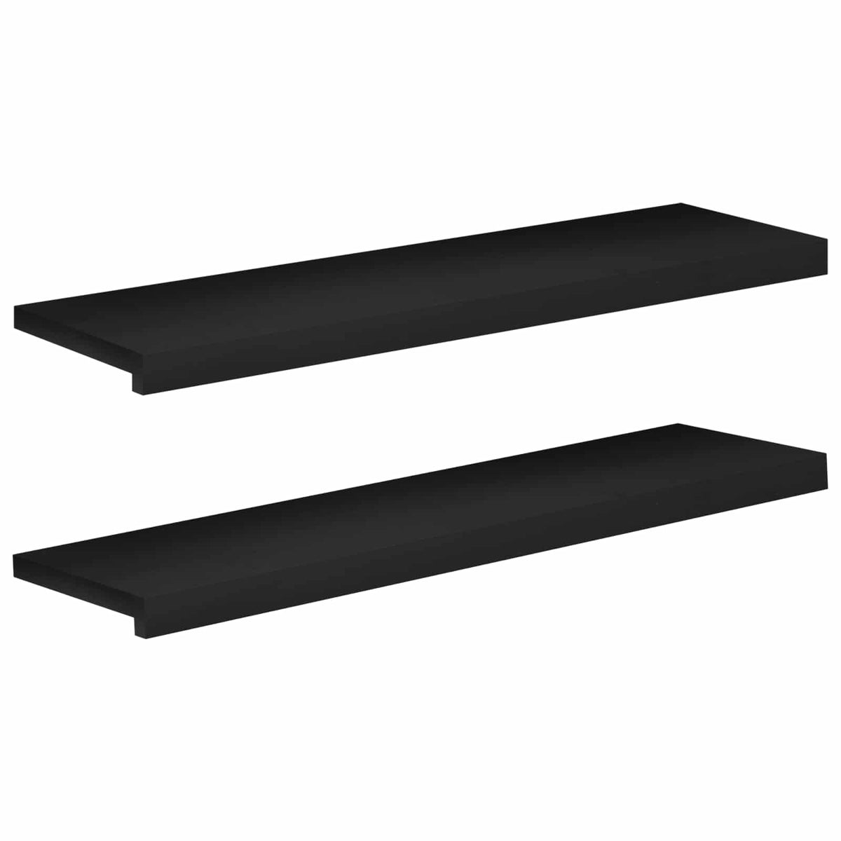 Prozorske klupice 2 kom. Crna 90 x 30 x 2 cm Čvrsto drvo bukve
