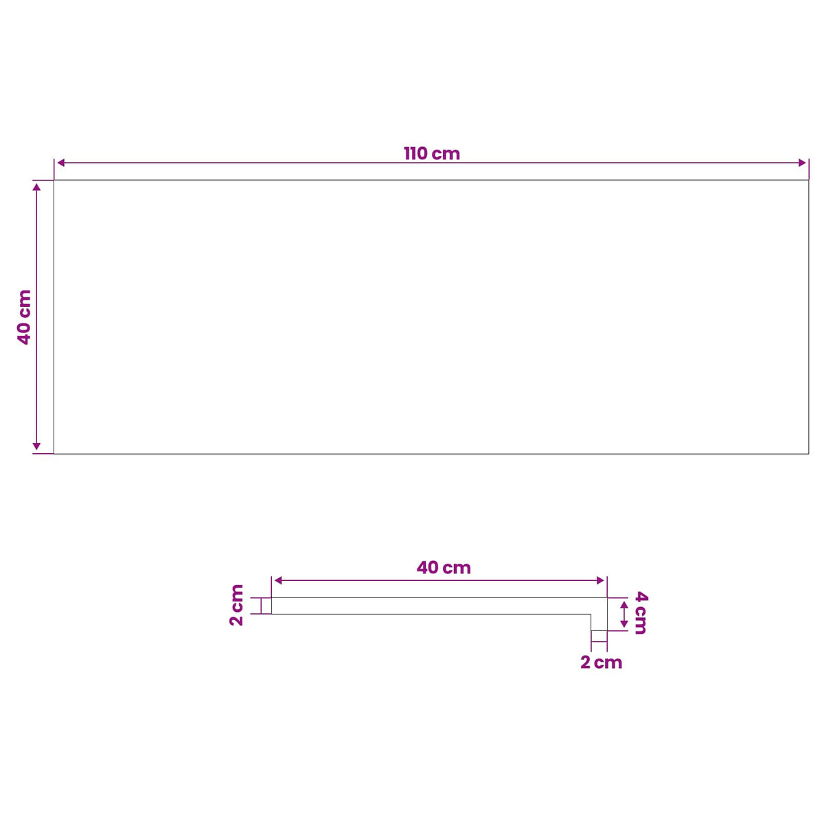 Prozorske klupice 2 kom. Crna 110 x 40 x 2 cm Čvrsto drvo bukve