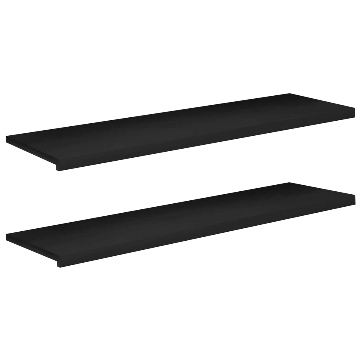Prozorske klupice 2 kom. Crna 140 x 40 x 2 cm Čvrsto drvo bukve