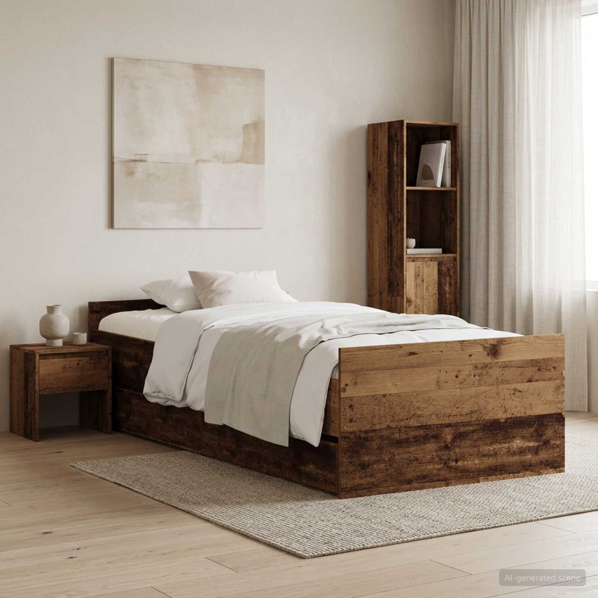 Krevetna konstrukcija Staro drvo 100 x 200 cm Konstruirano drvo