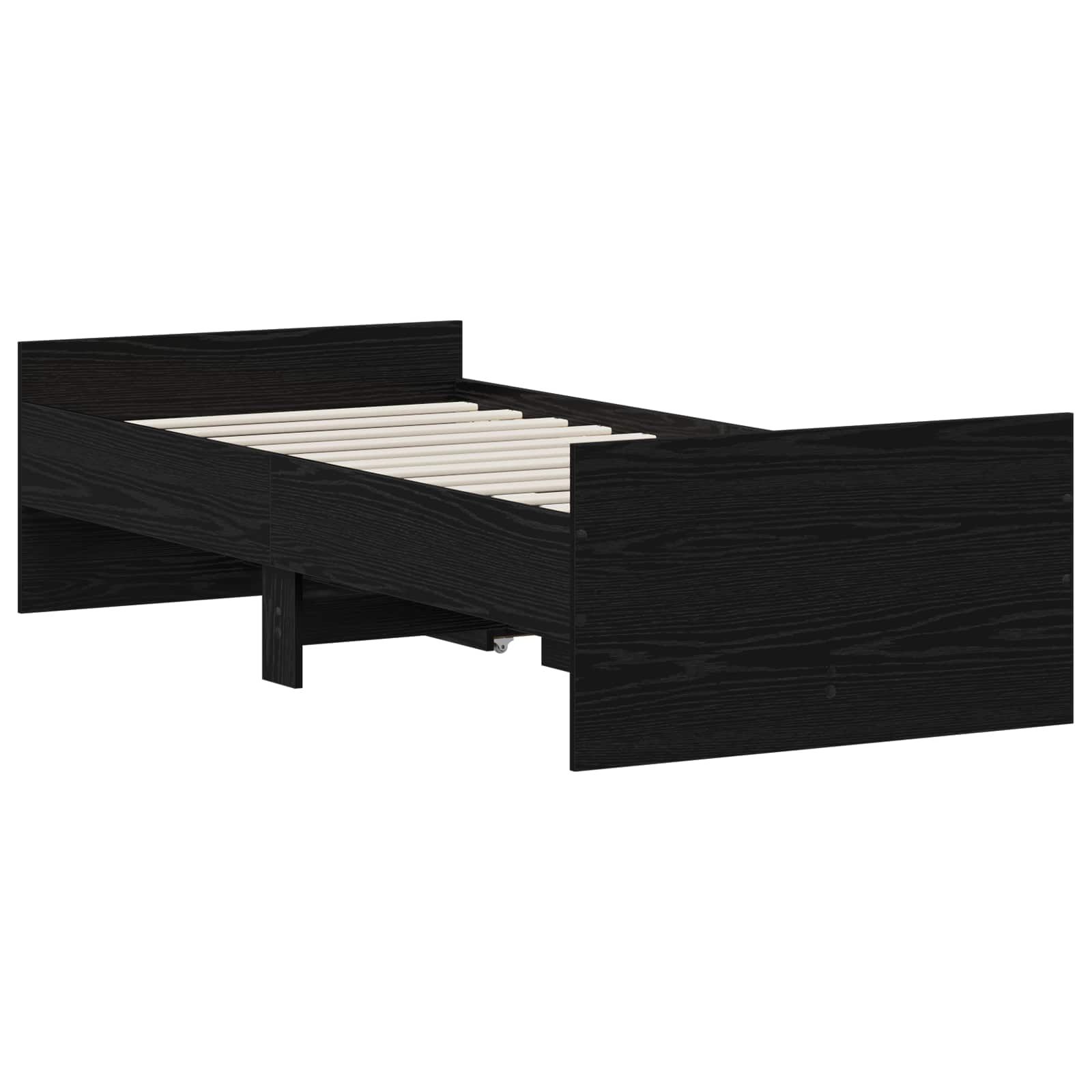 Krevetna konstrukcija Crni hrast 90 x 200 cm Konstruirano drvo
