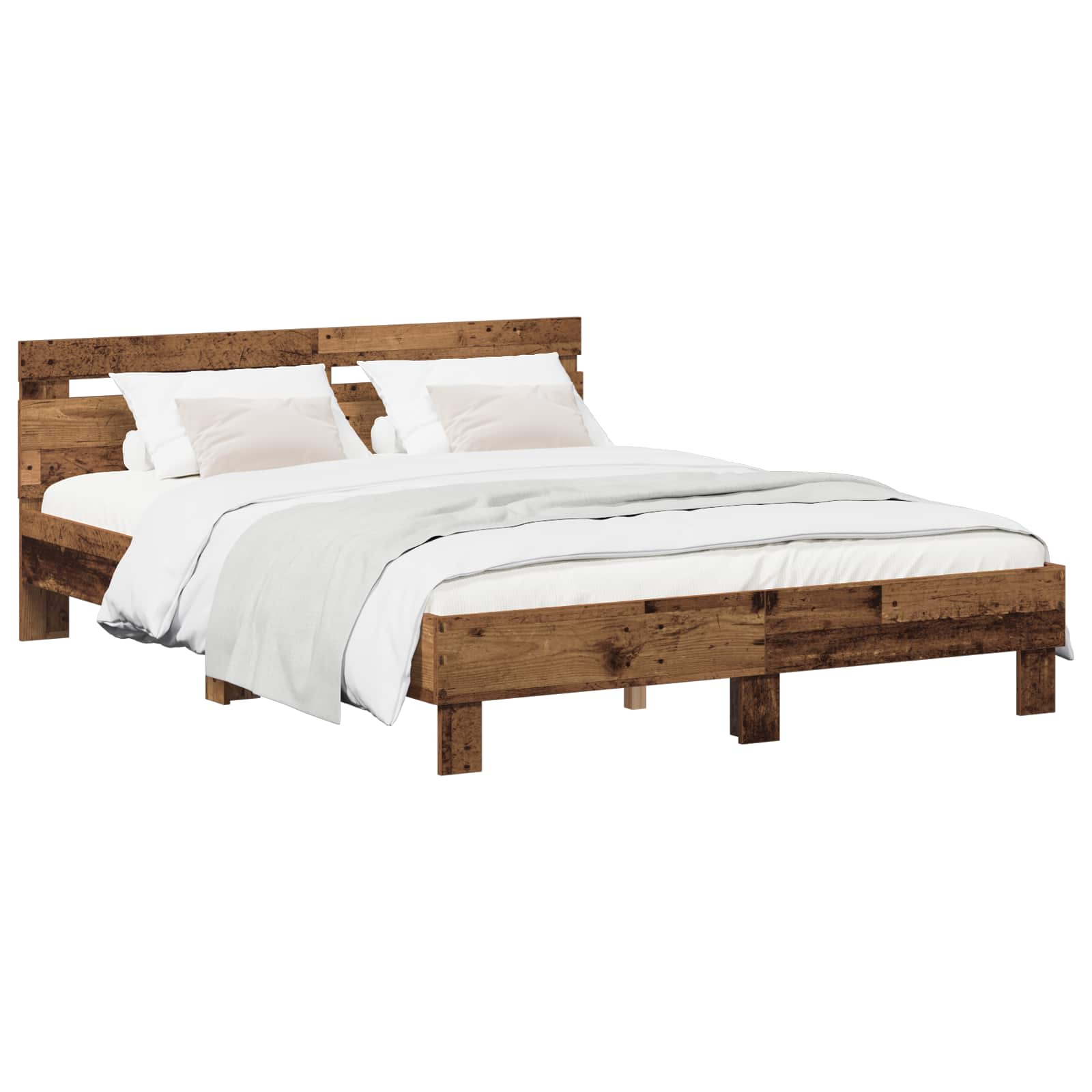 Krevetna konstrukcija Staro drvo 135 x 190 cm Konstruirano drvo