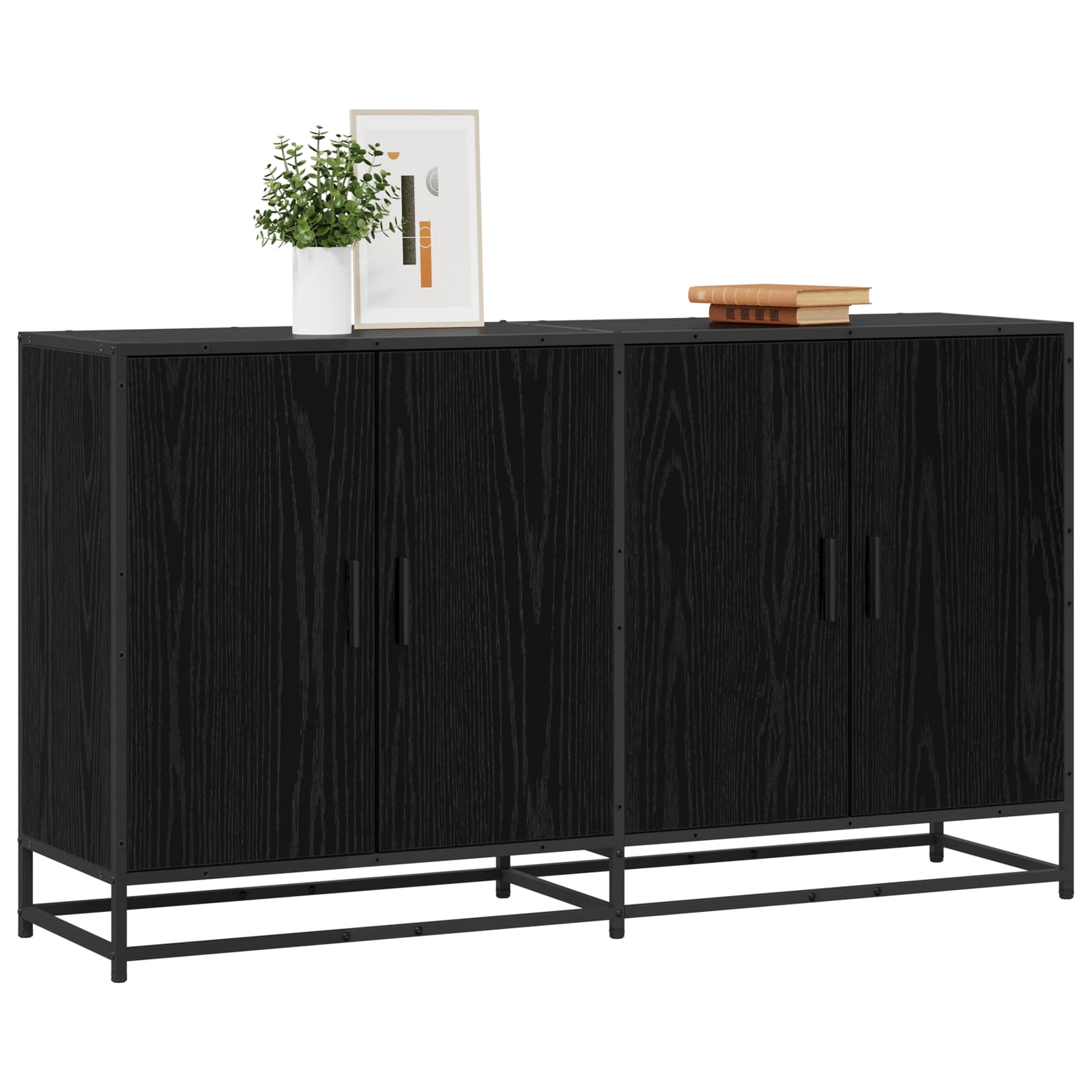 Kreveta Crni hrast 134 x 35 x 76 cm Konstruirano drvo