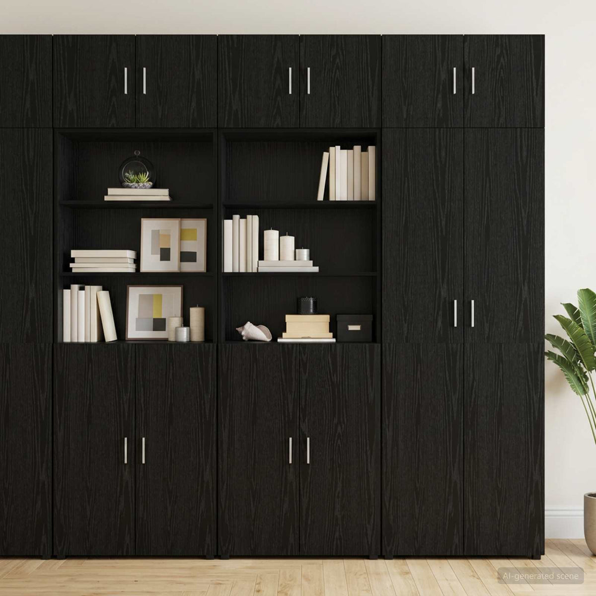 Ormar sa policama Crni hrast 70 x 42,5 x 225 cm