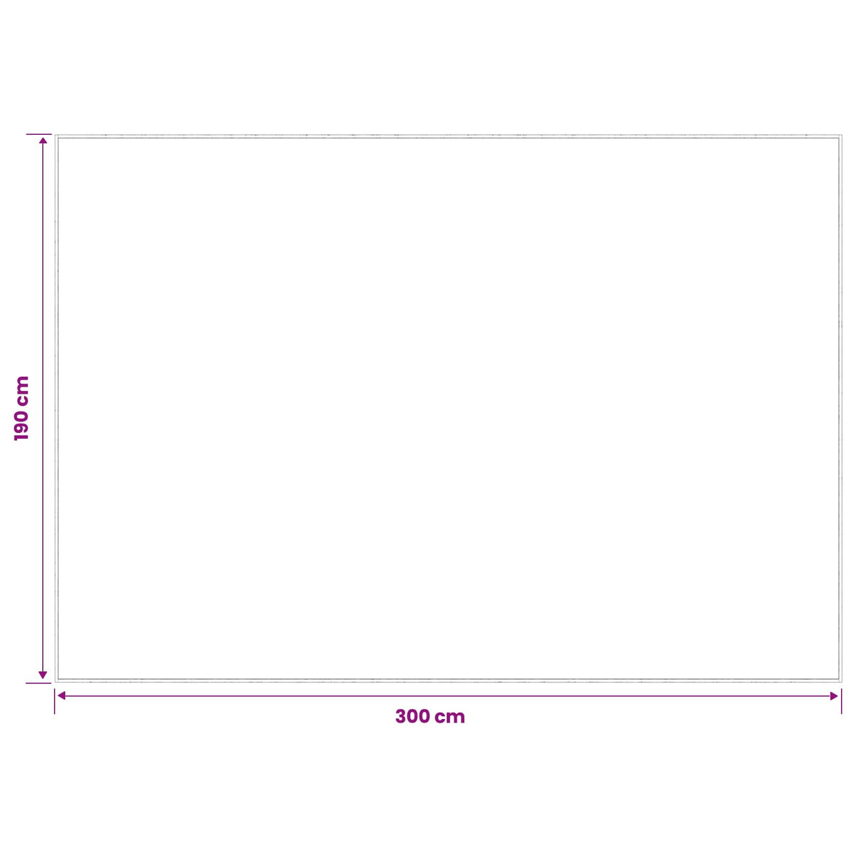 Tepih Siva 190 x 300 cm 100% poliester 3 mm Mogu se prati