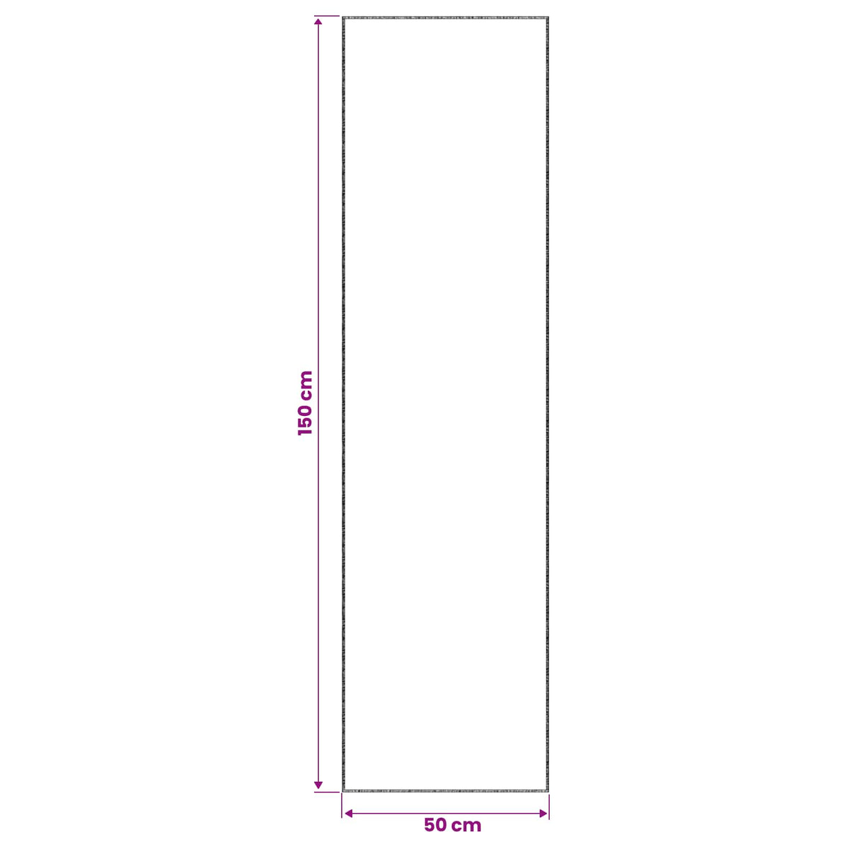 Tepih Antracit 50 x 150 cm 100% poliester 3 mm Mogu se prati