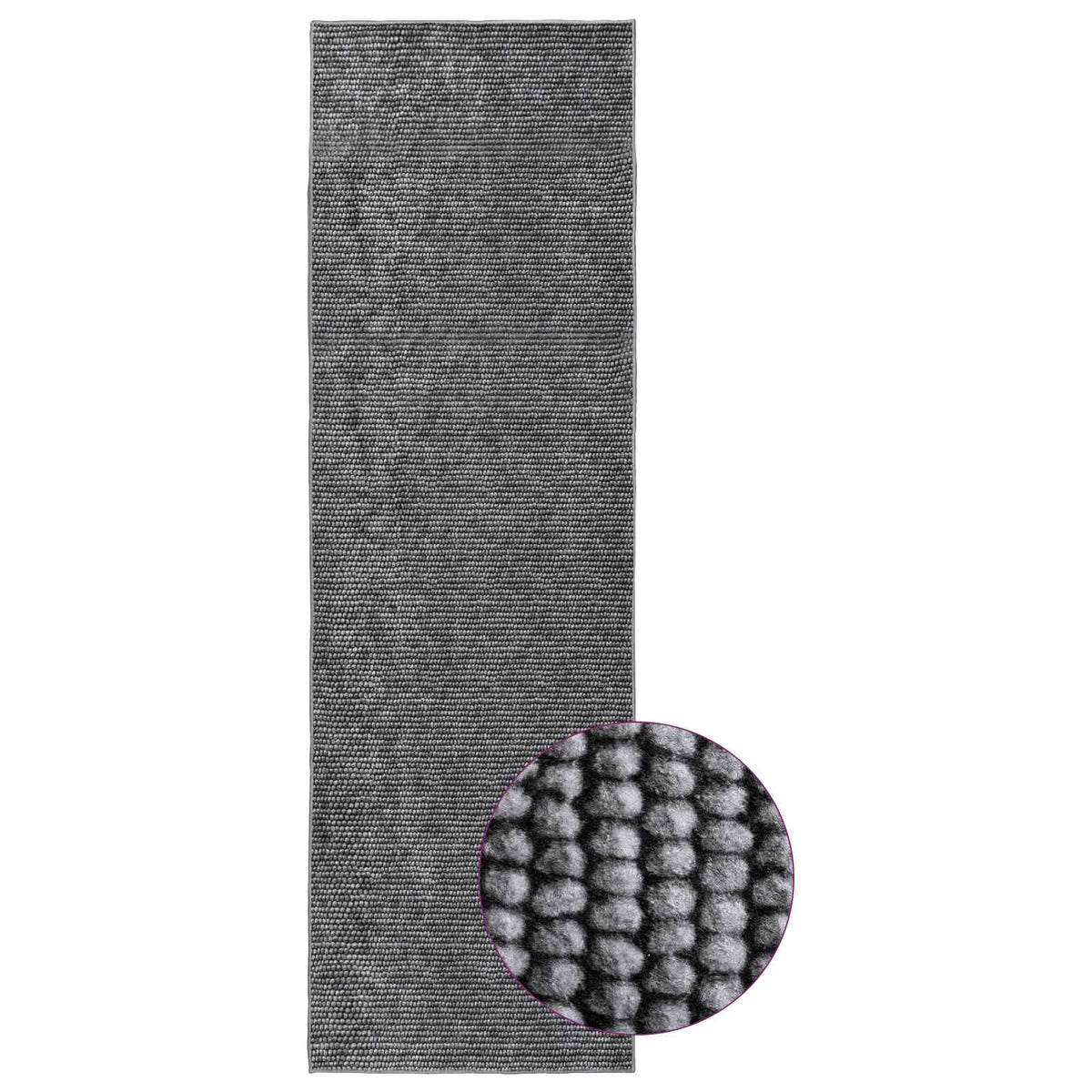 Tepih Antracit 50 x 150 cm 100% poliester 3 mm Mogu se prati