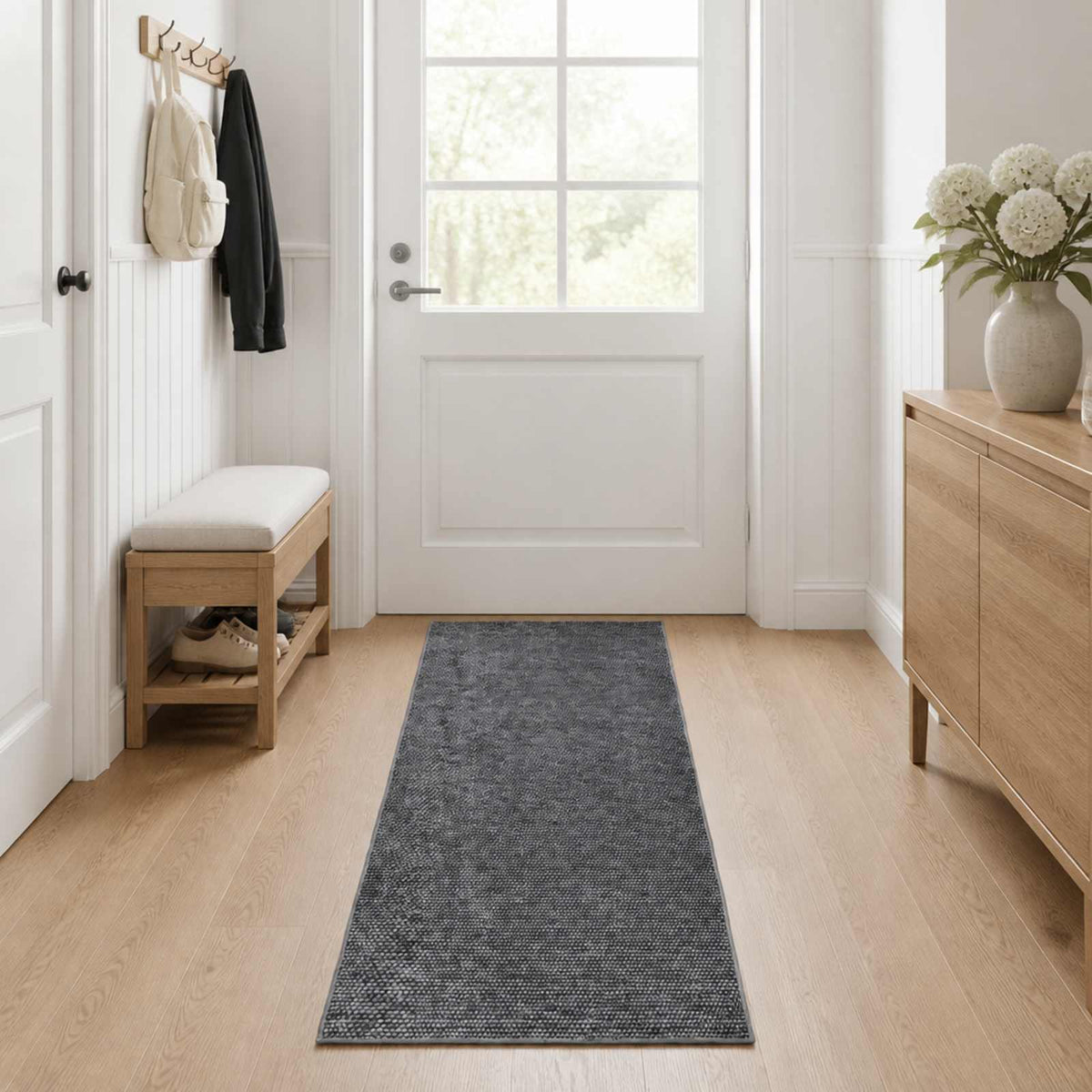 Tepih Antracit 50 x 150 cm 100% poliester 3 mm Mogu se prati