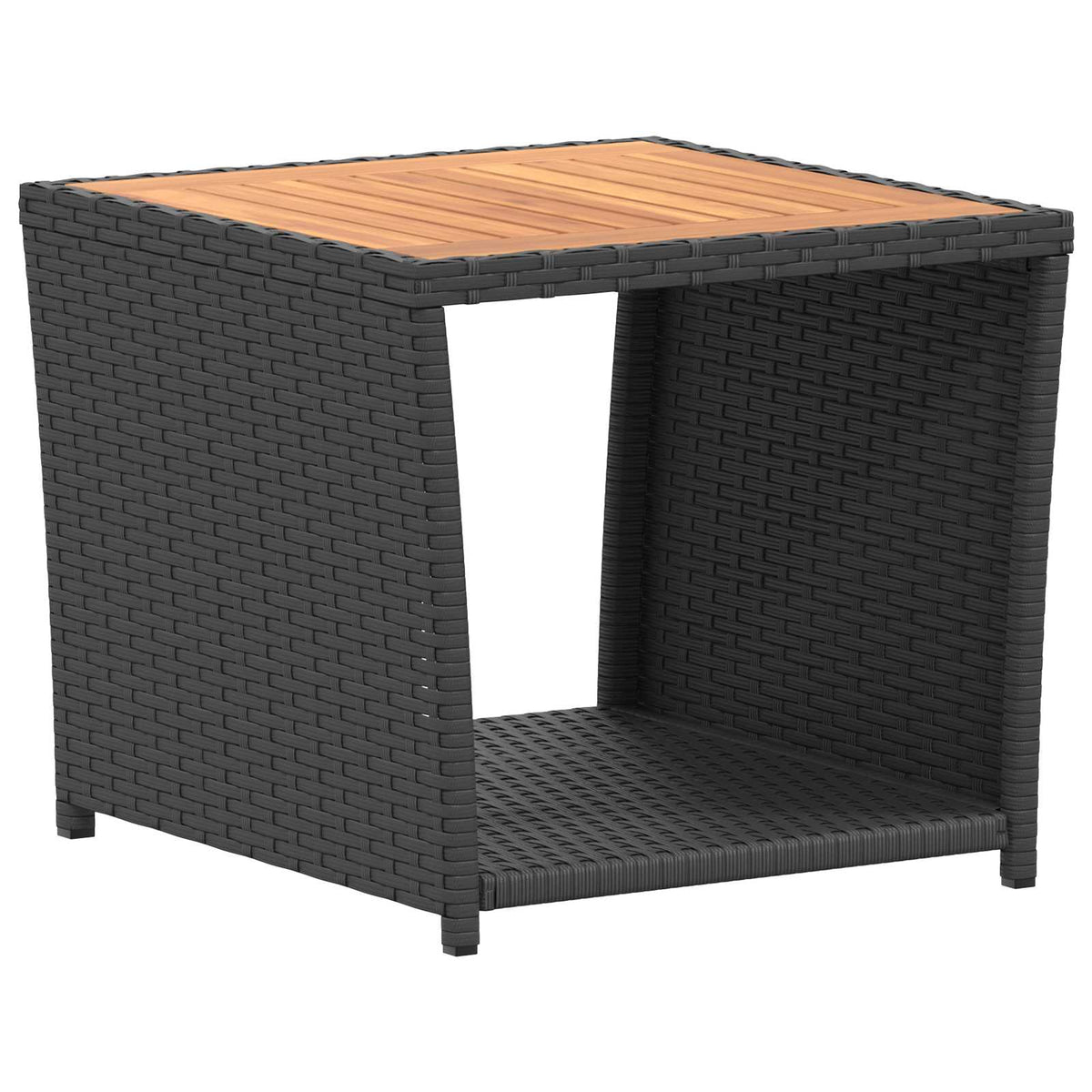 Set sofe 6 kom. Crna Poli Rattan i čelik
