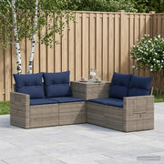Set sofe 5 kom. Siva i tamnoplava 179 x 179 x 85 cm