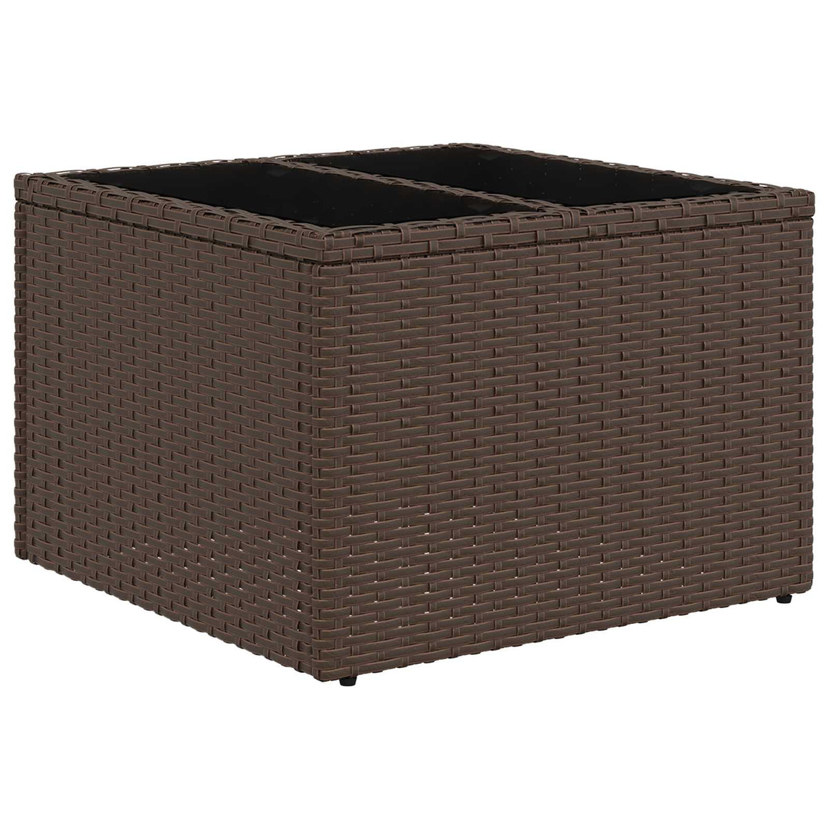Set sofe 8 kom. Smeđa i crvena Poli Rattan i čelik