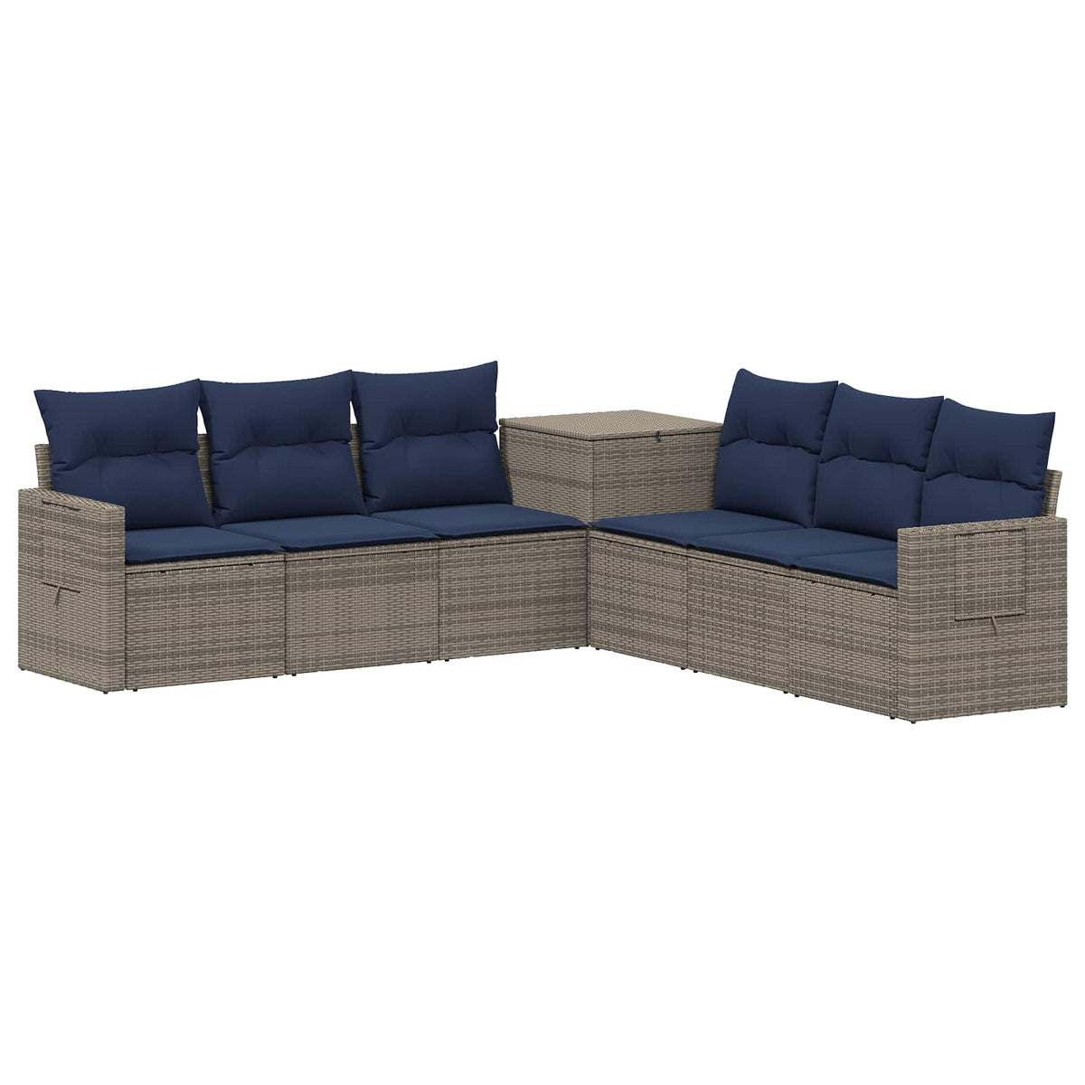 Set sofe 7 kom. Siva i tamnoplava 234 x 234 x 85 cm