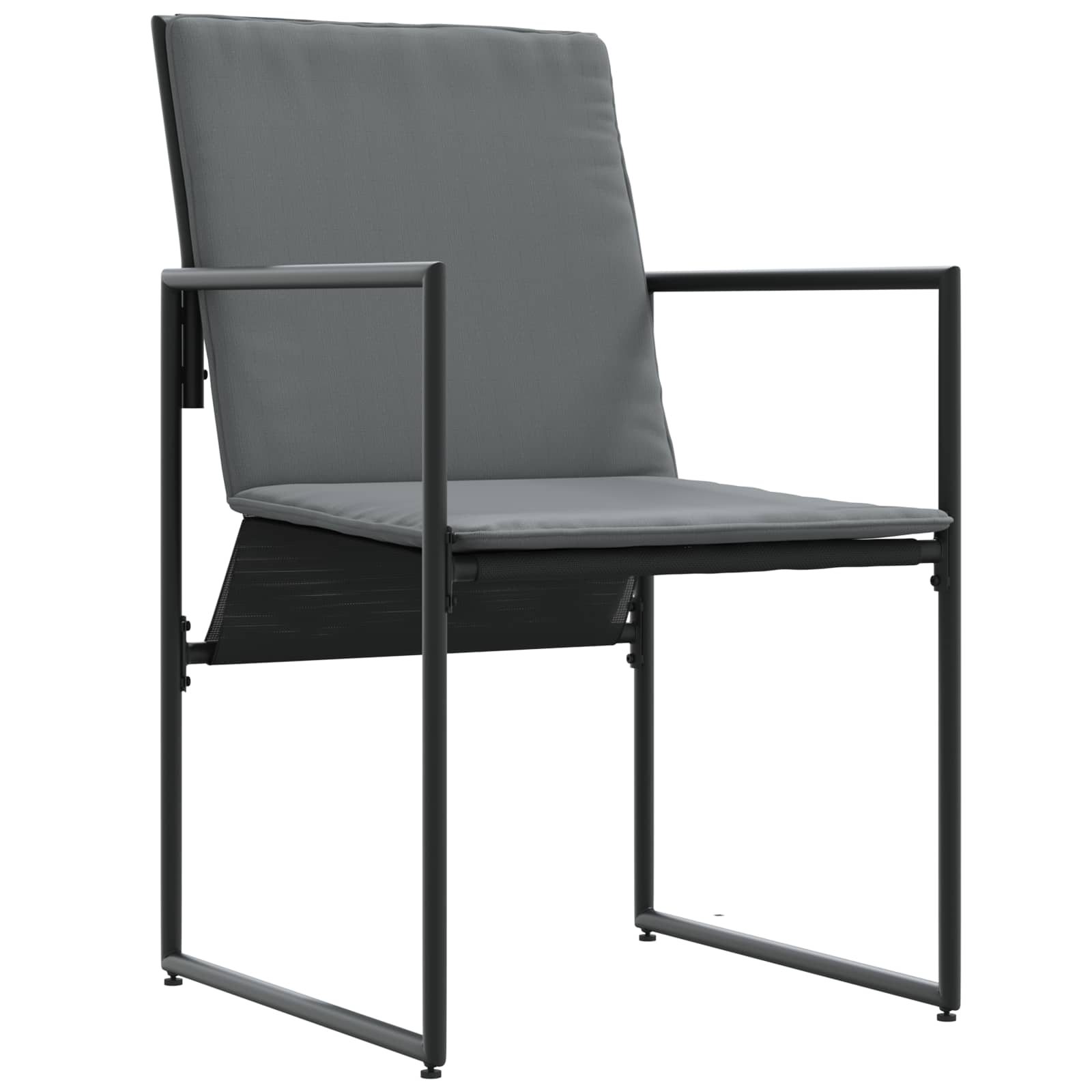 Vrtni set za objed 5 pcs Crna i antracit 80 x 80 x 73 cm