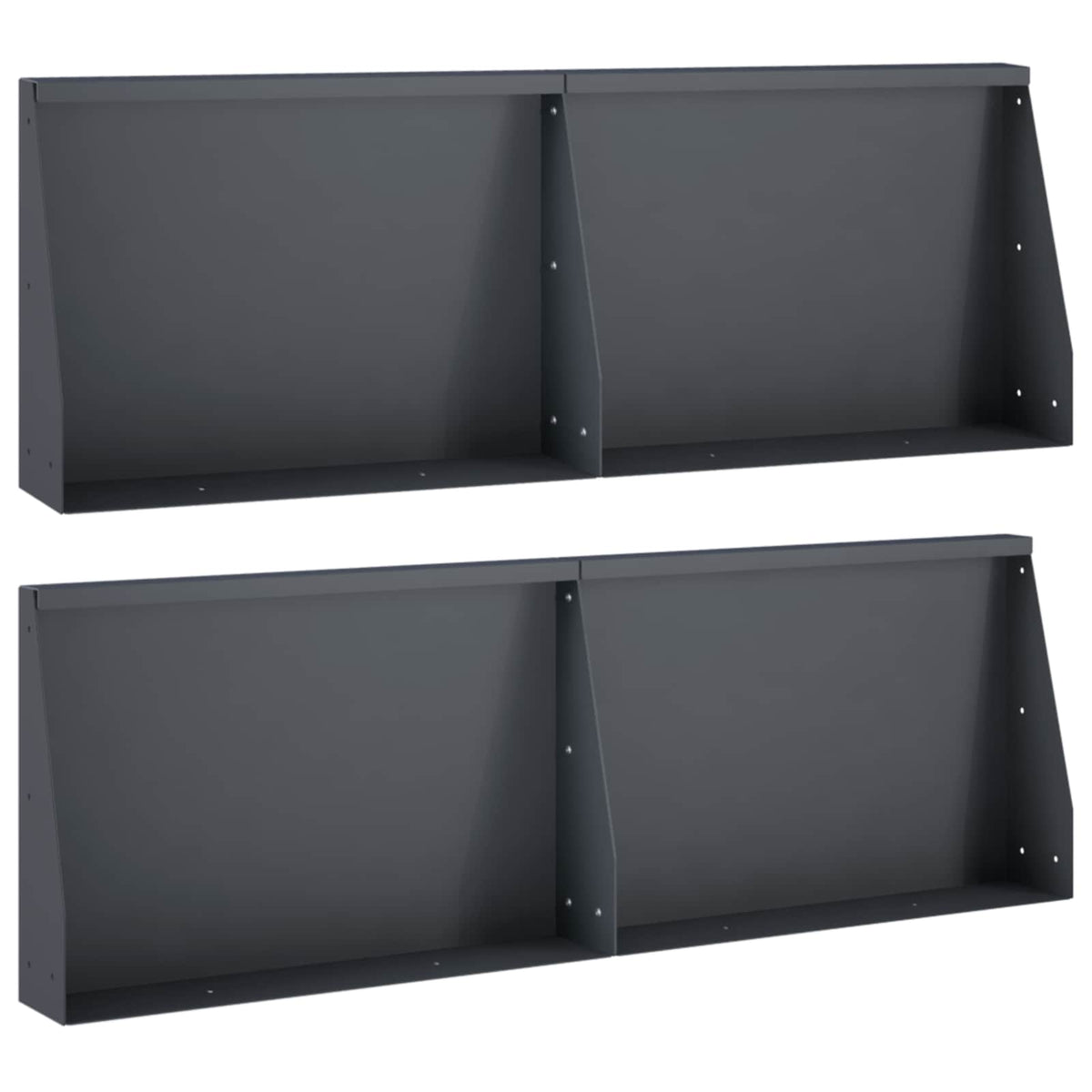 Zid za zadržavanje 4 kom. 60 x 12 x 40 cm Čelik Antracit