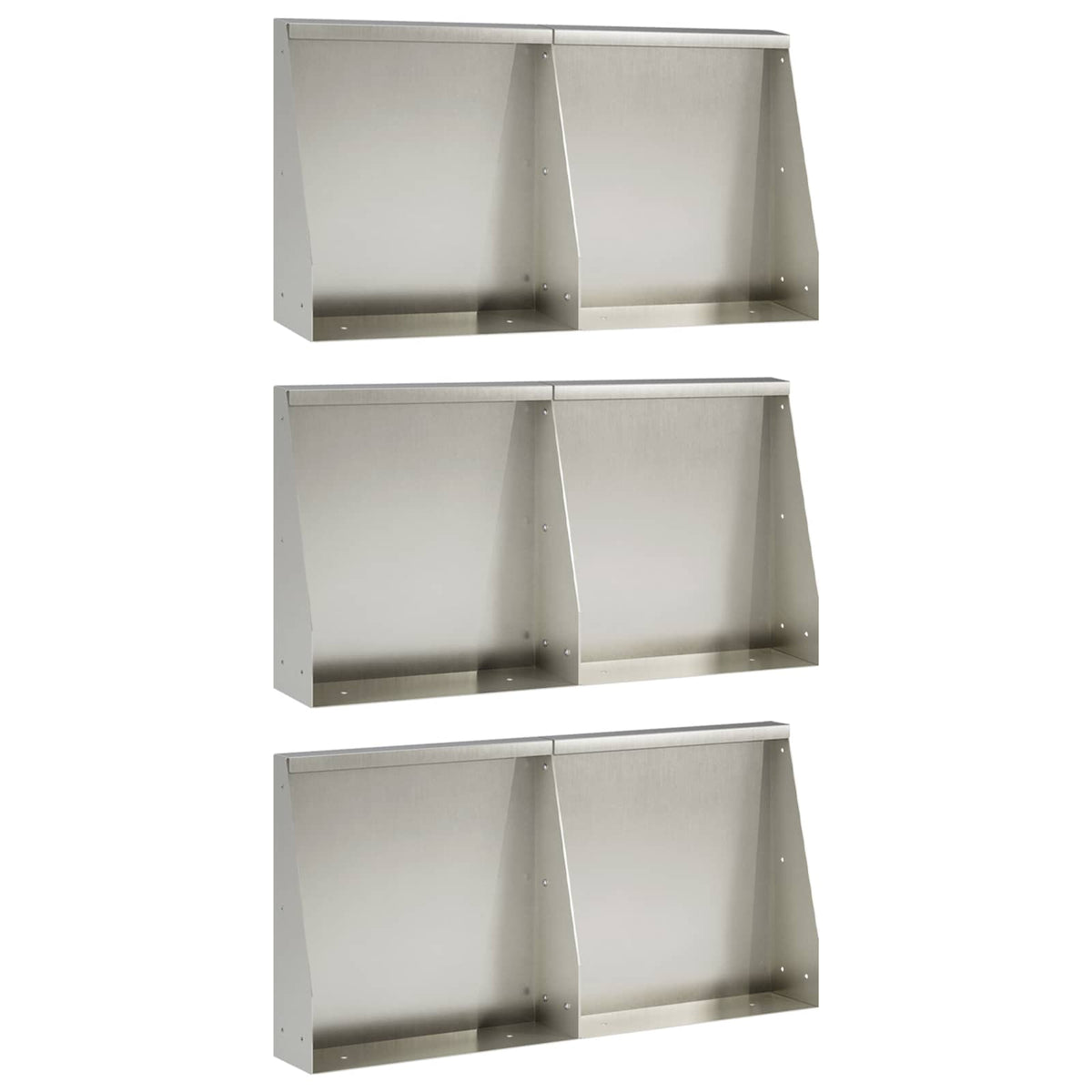 Zid za zadržavanje 6 kom. 40 x 12 x 30 cm Nehrđajući čelik
