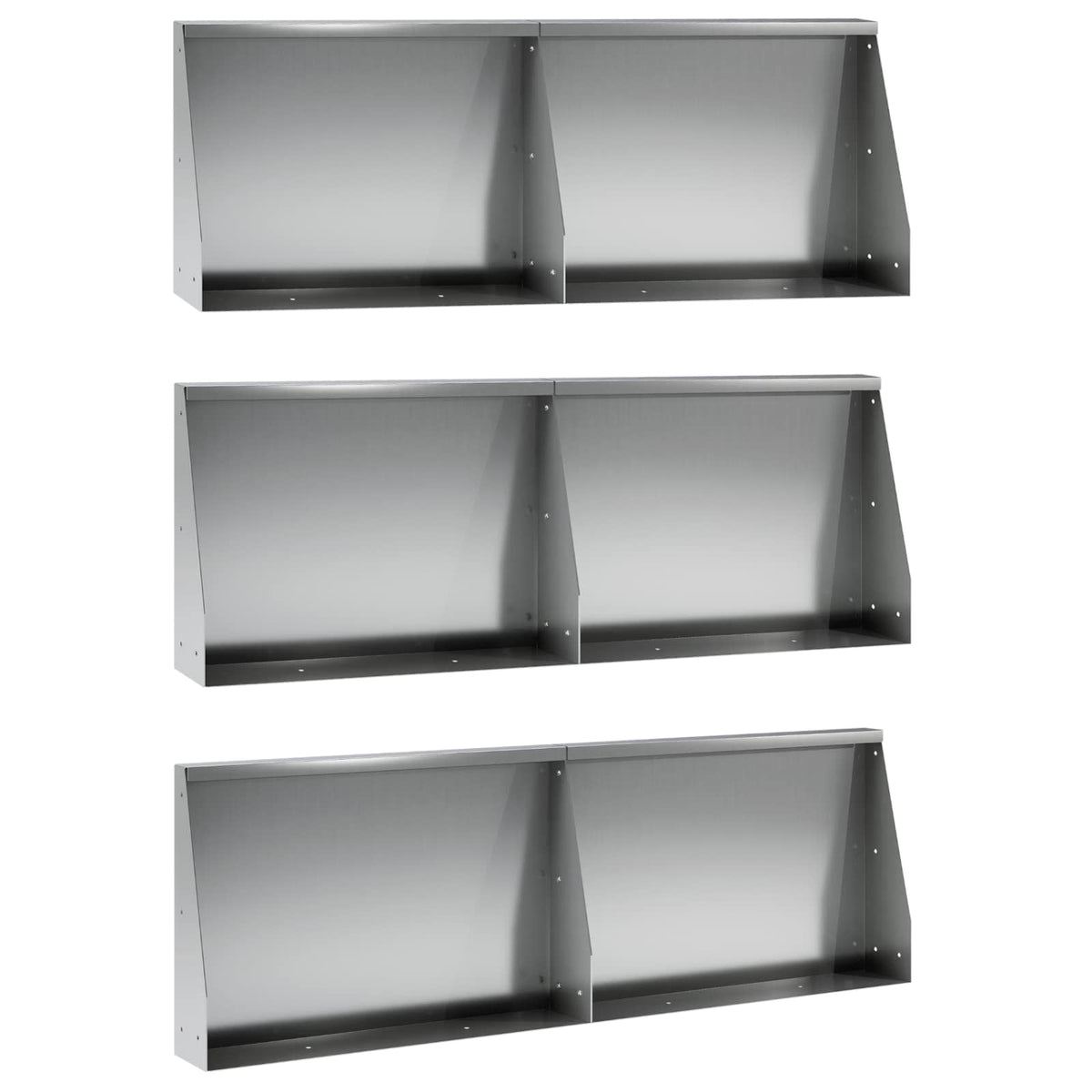 Zid za zadržavanje 6 kom. 60 x 12 x 30 cm Pocinčani čelik