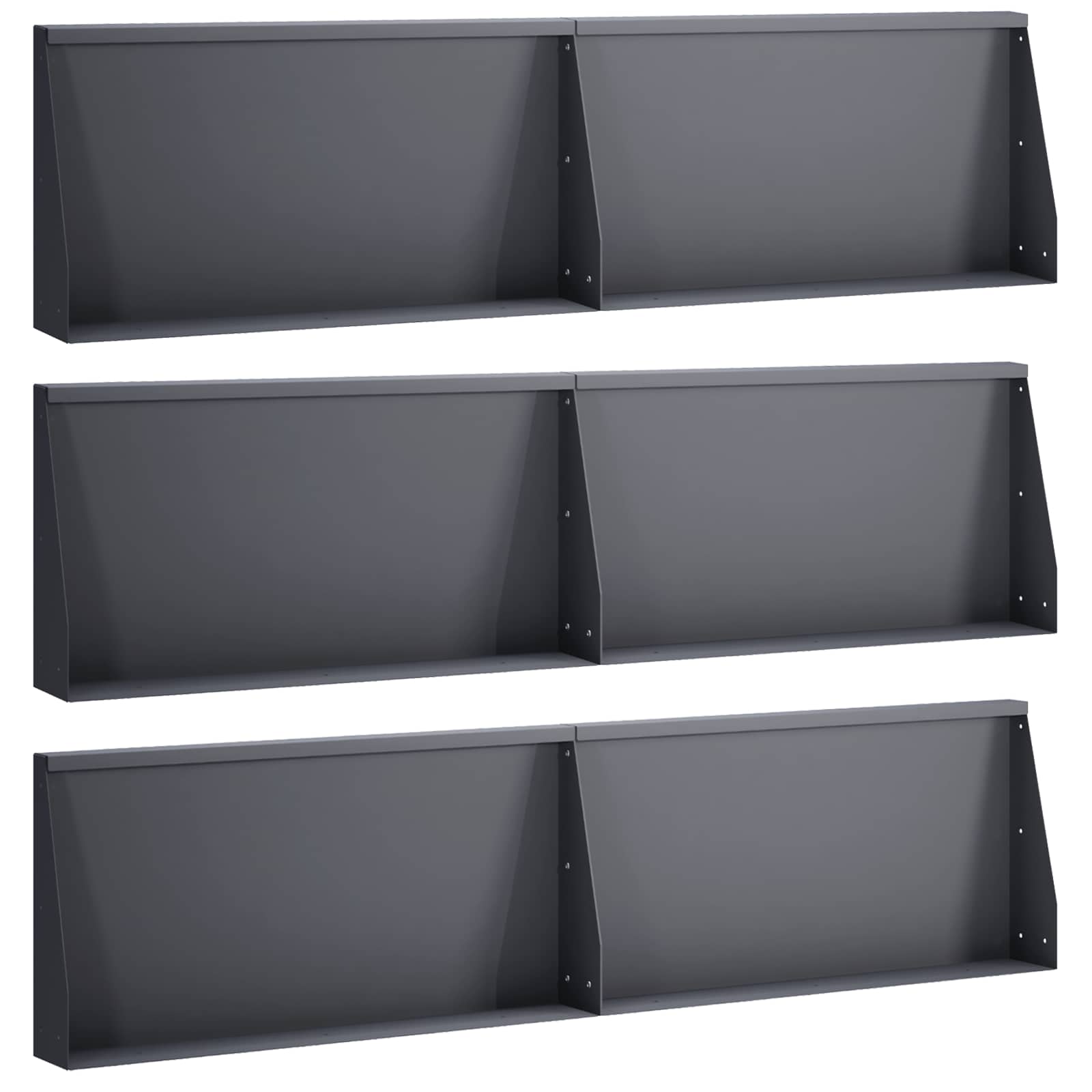 Zid za zadržavanje 6 kom. 80 x 12 x 30 cm Čelik Antracit