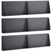 Zid za zadržavanje 6 kom. 80 x 12 x 30 cm Čelik Antracit
