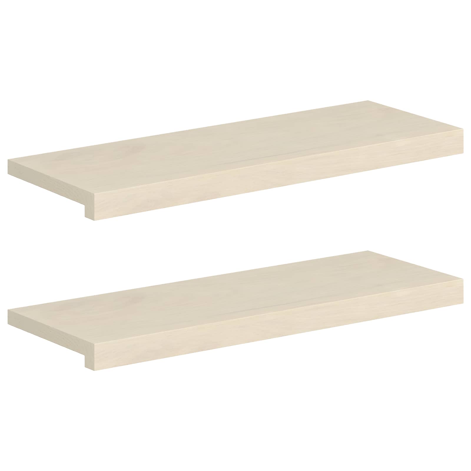Stepenica 2 kom. 70 x 25 x 2 cm Bijela Čvrsto Hrastovo Drvo