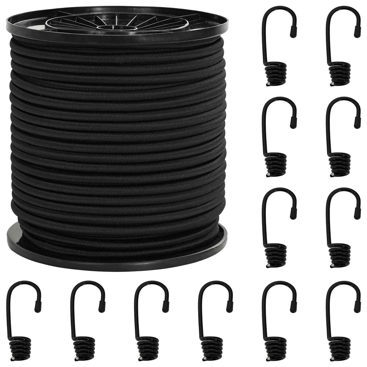 Bungee užadi s kukama 4 mm Crna PP i guma