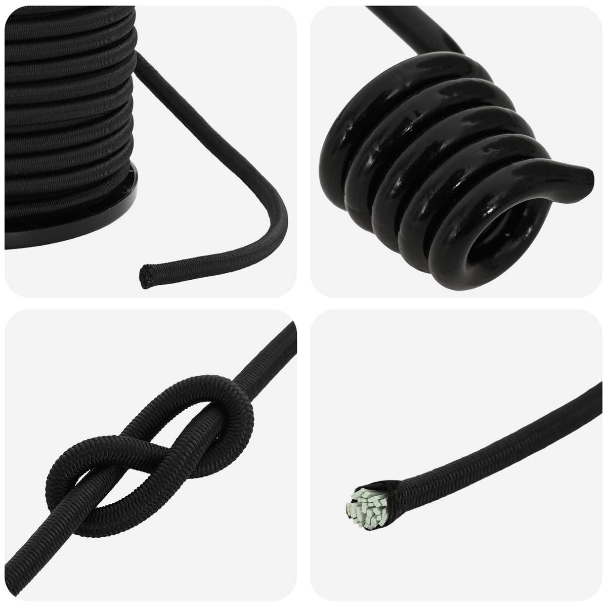 Bungee užadi s kukama 4 mm Crna PP i guma