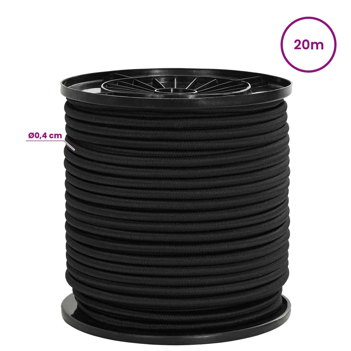 Bungee užadi s kukama 4 mm Crna PP i guma