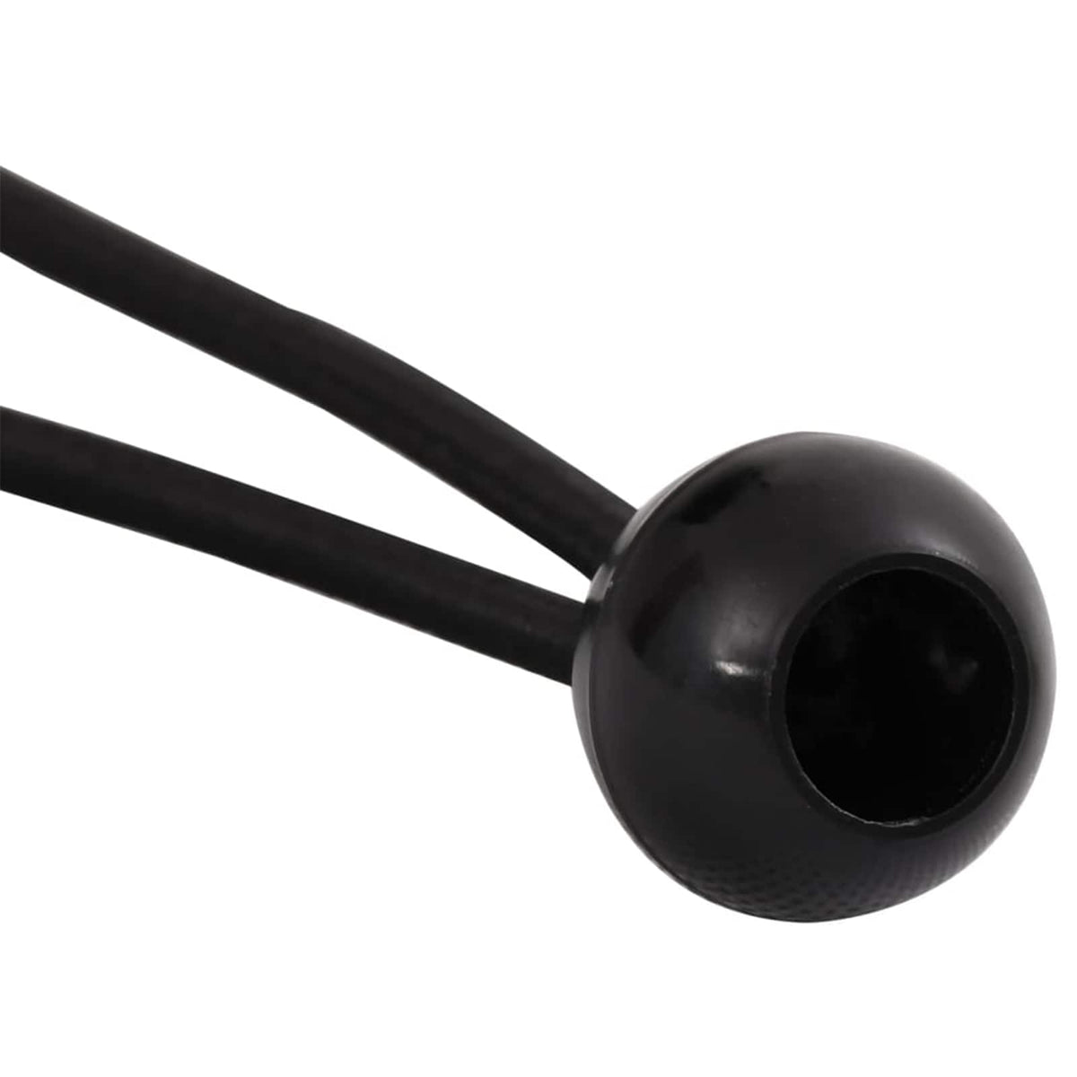 Bungee uže s lopticama 24 kom. Crna 4 mm x 22 cm Polipropilen