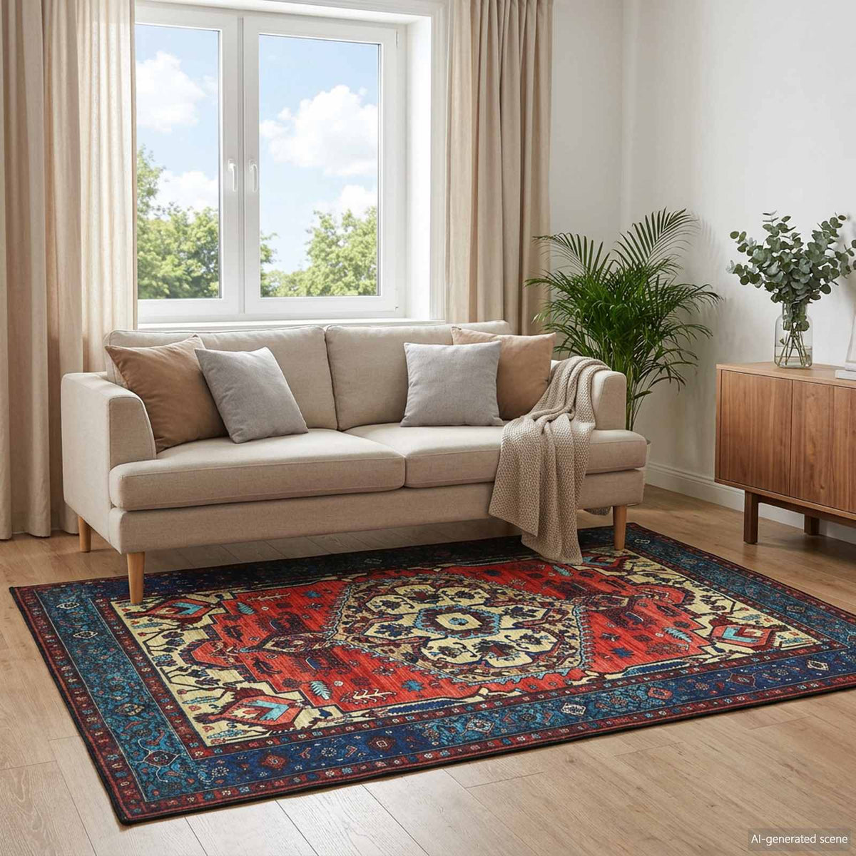 Tepih ORIZ Crvena 140 x 200 cm 100% poliester