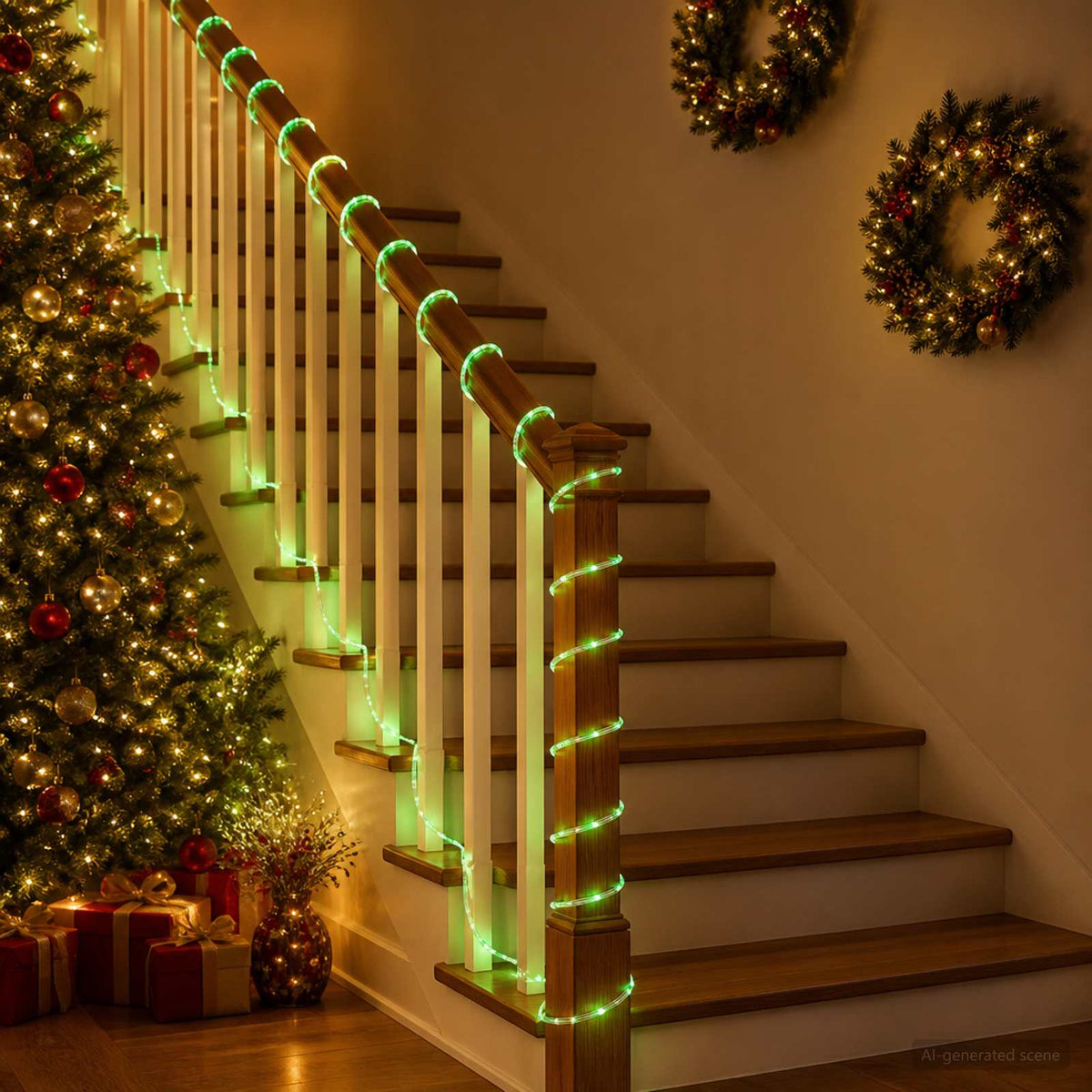 Božićno LED svjetlosno crijevo 2400 LED lampica Zelena 100 m