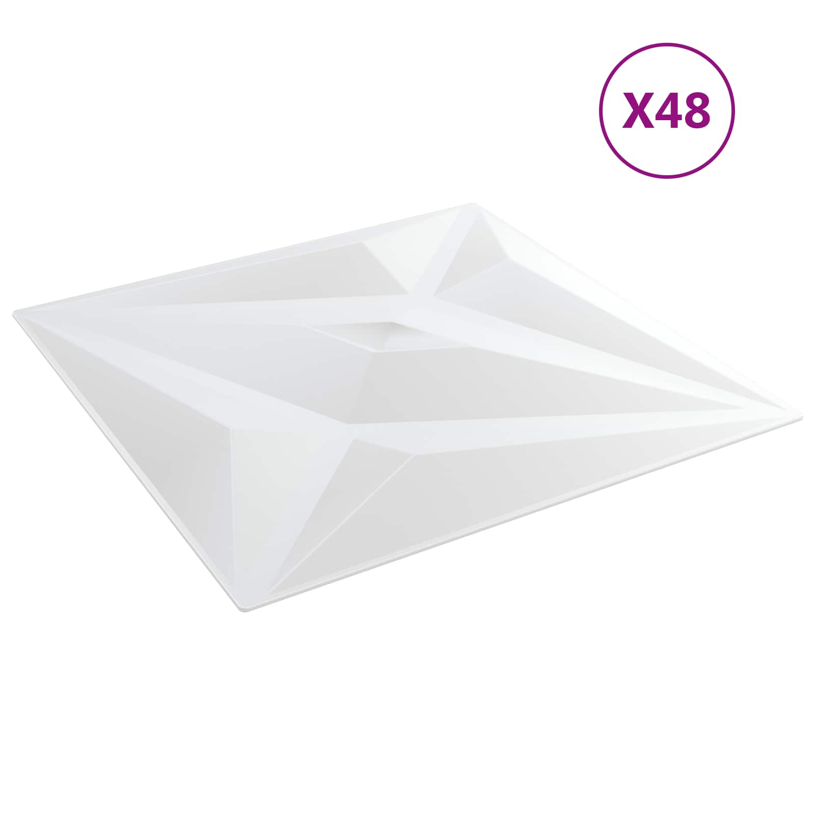 Zidne panele 12 pcs Bijela zvijezda 50 x 50 cm XPS pjena