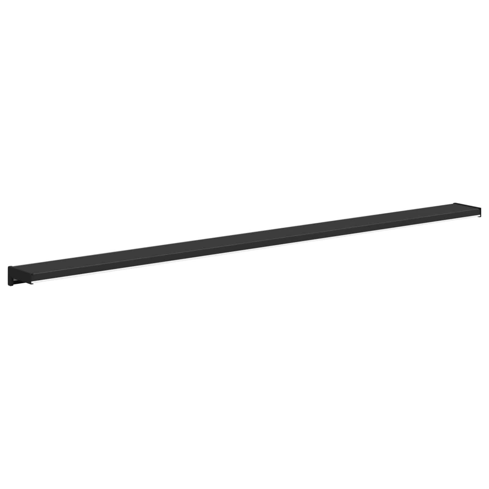 Prozorska klupčica Crna s drvenom teksturom 160 x 15 x 4,5 cm