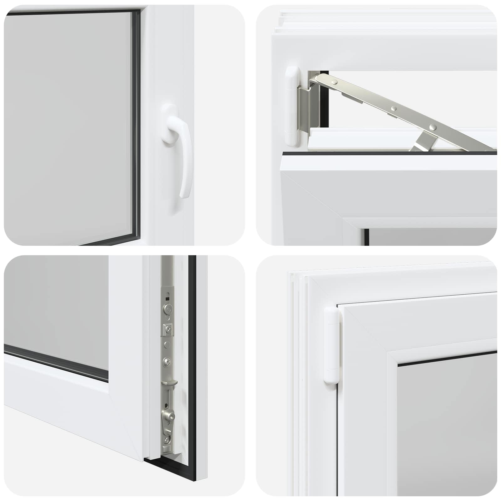 Prozor za podrum RISOR 90 x 70 cm PVC i staklo Bijela